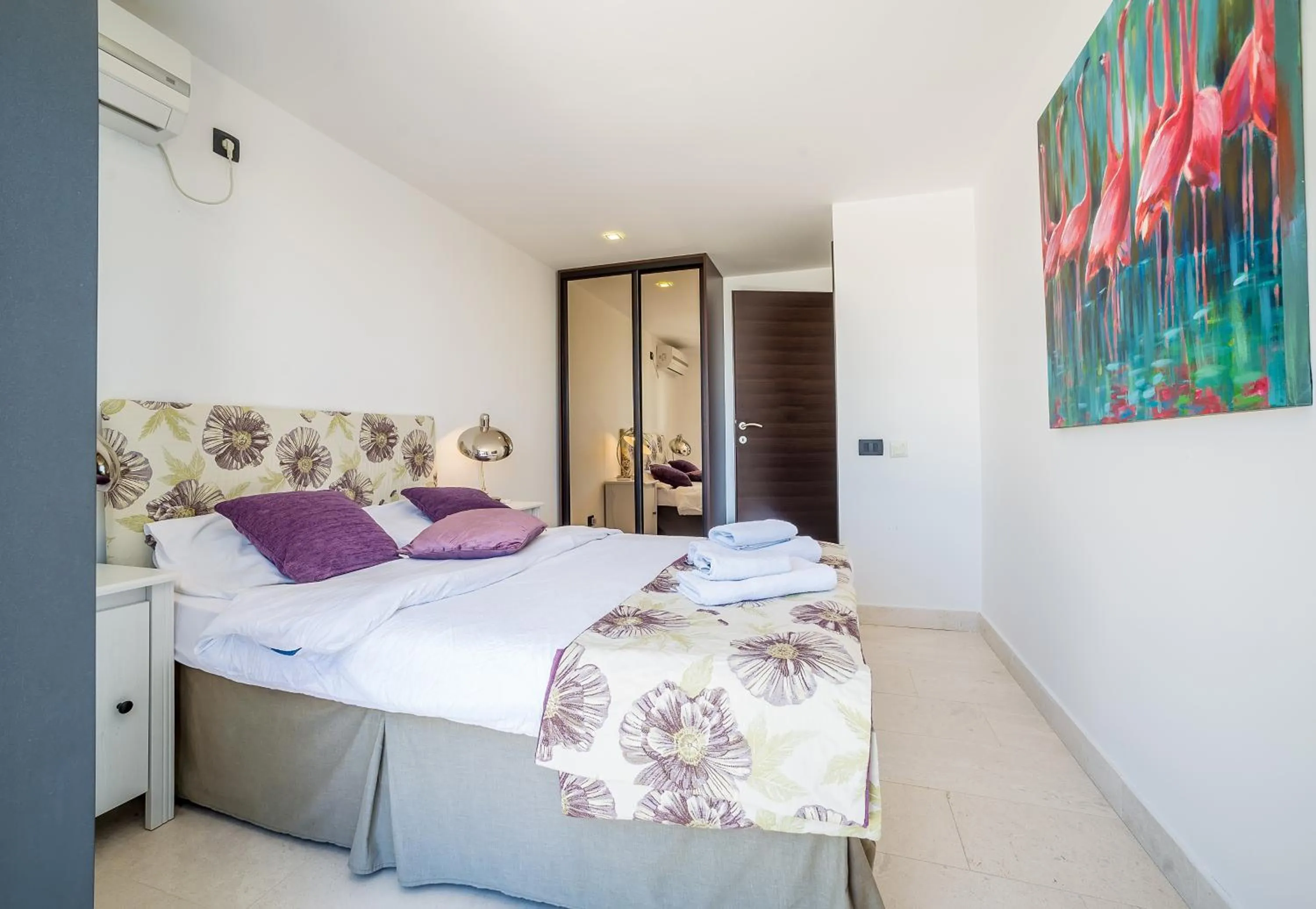 Bed in Villa Luštica, Spacious 4-Bedroom Villa with Private Pool