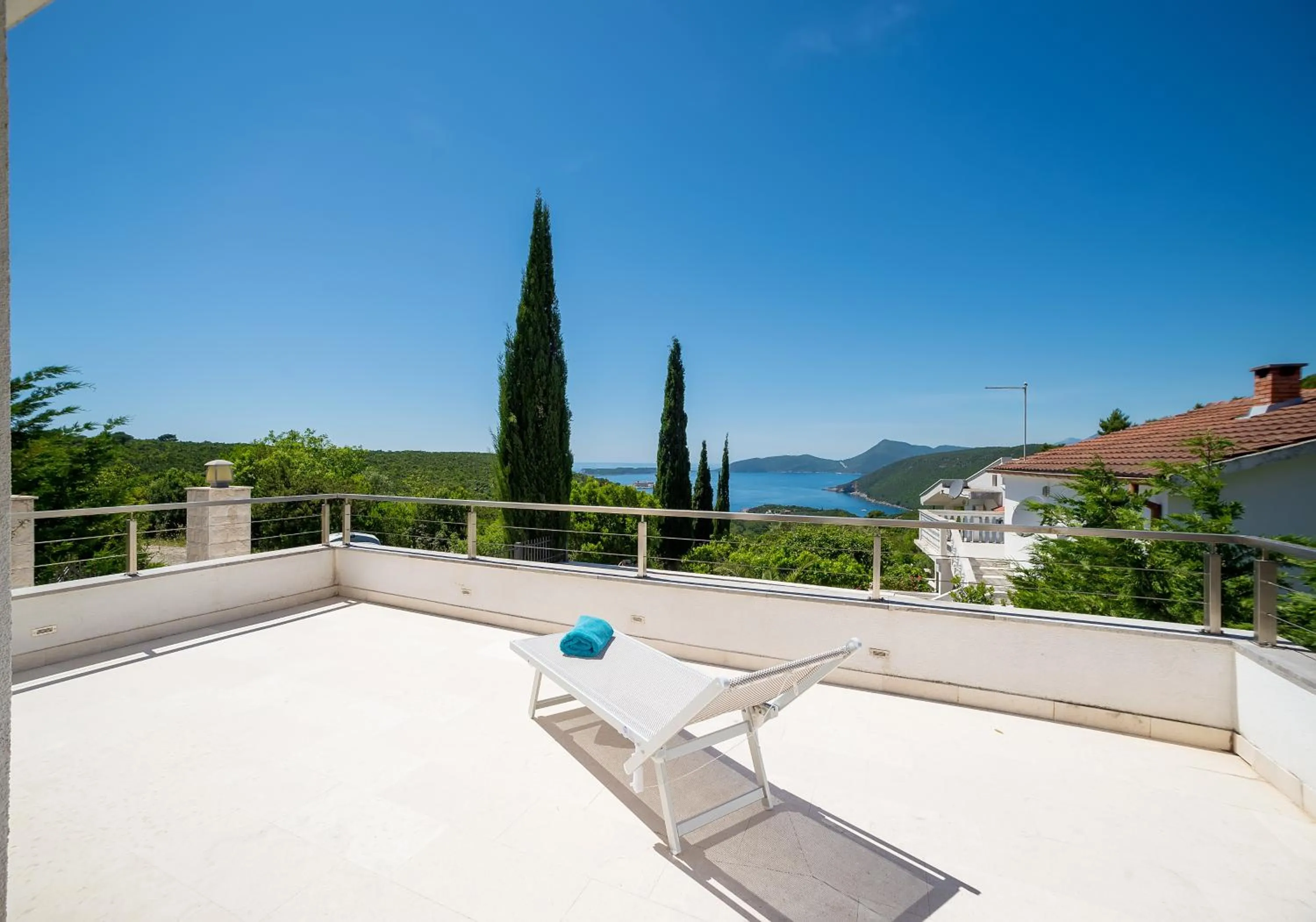 Balcony/Terrace in Villa Luštica, Spacious 4-Bedroom Villa with Private Pool