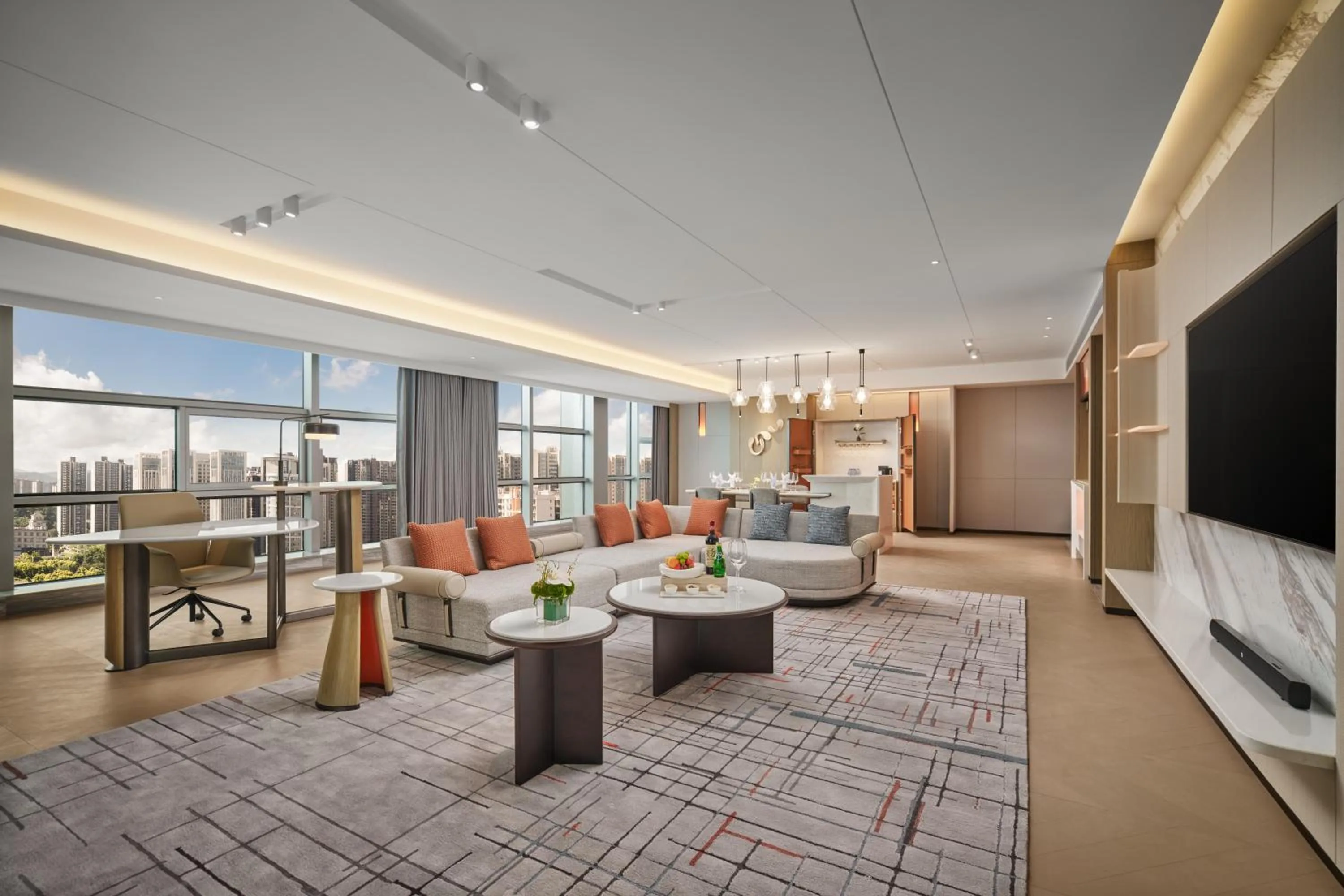 Living room in Crowne Plaza Zhongshan Torch High-tech Zone by IHG