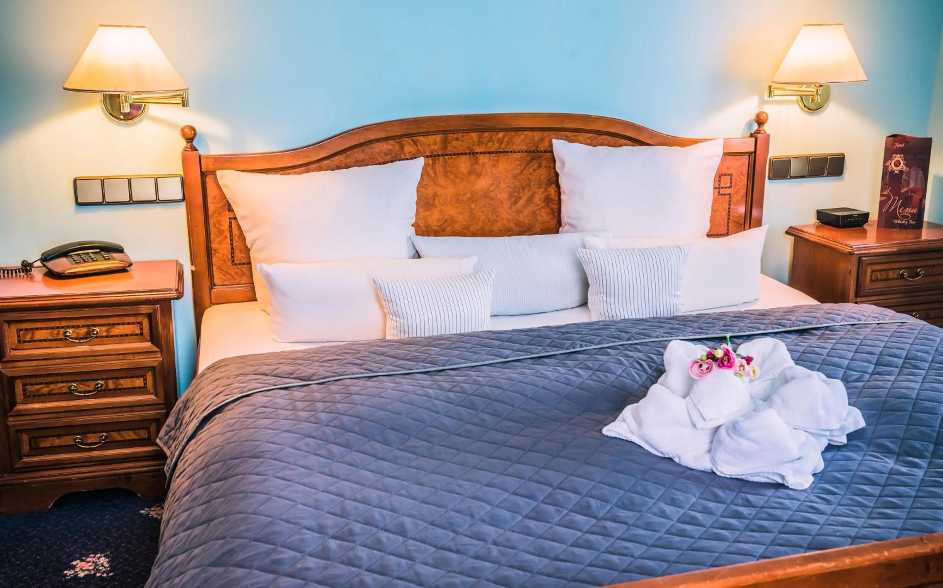 Bed in Hotel Rezydencja