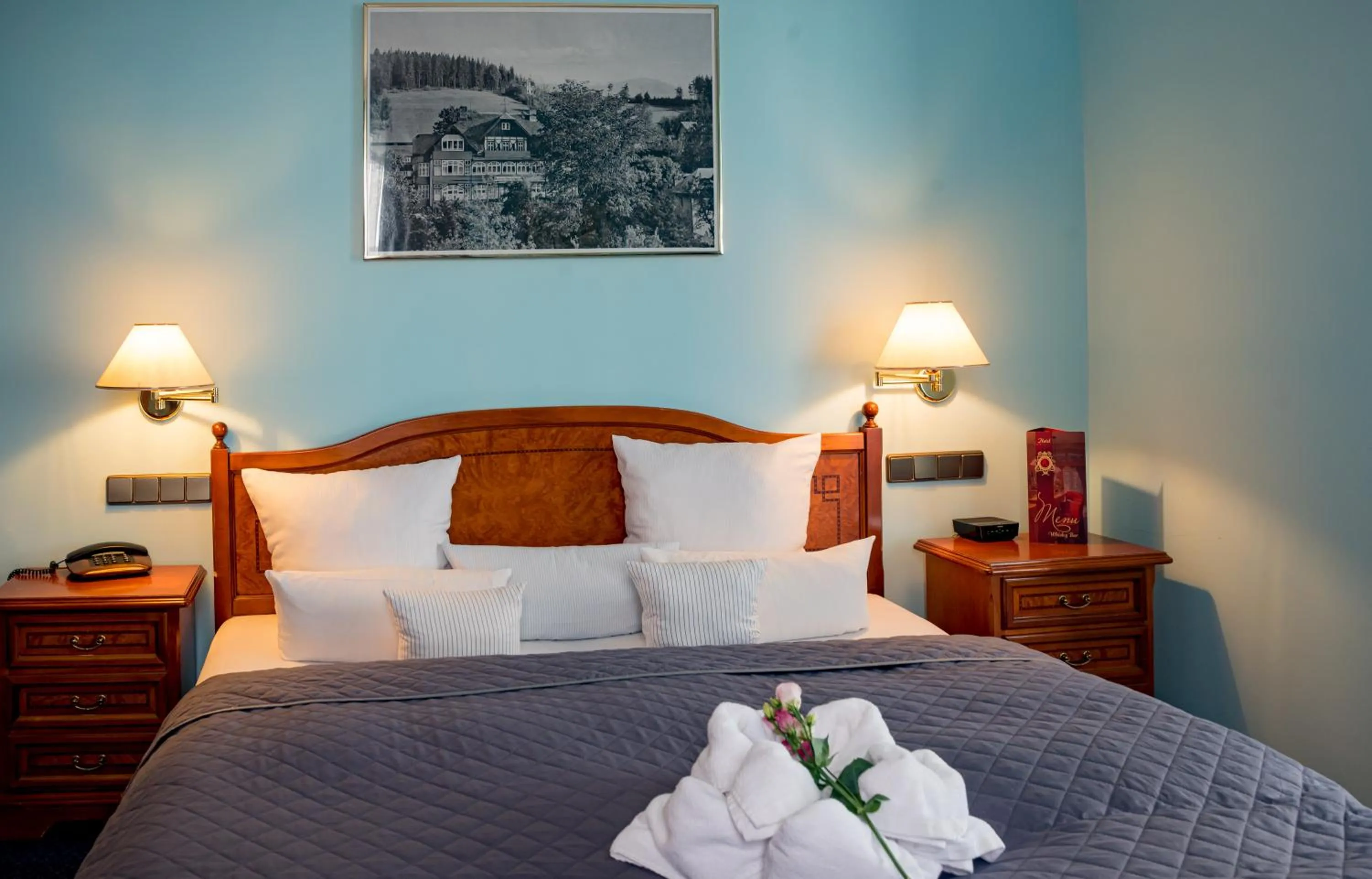 Bed in Hotel Rezydencja