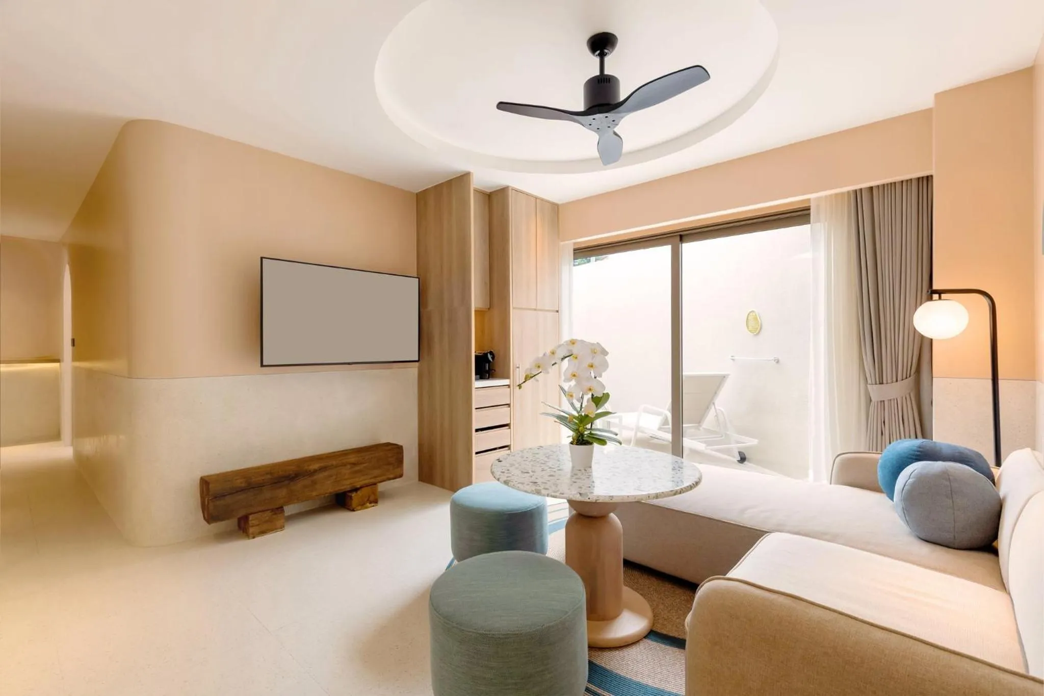 Living room, Bed in Centara Karon Villas Phuket