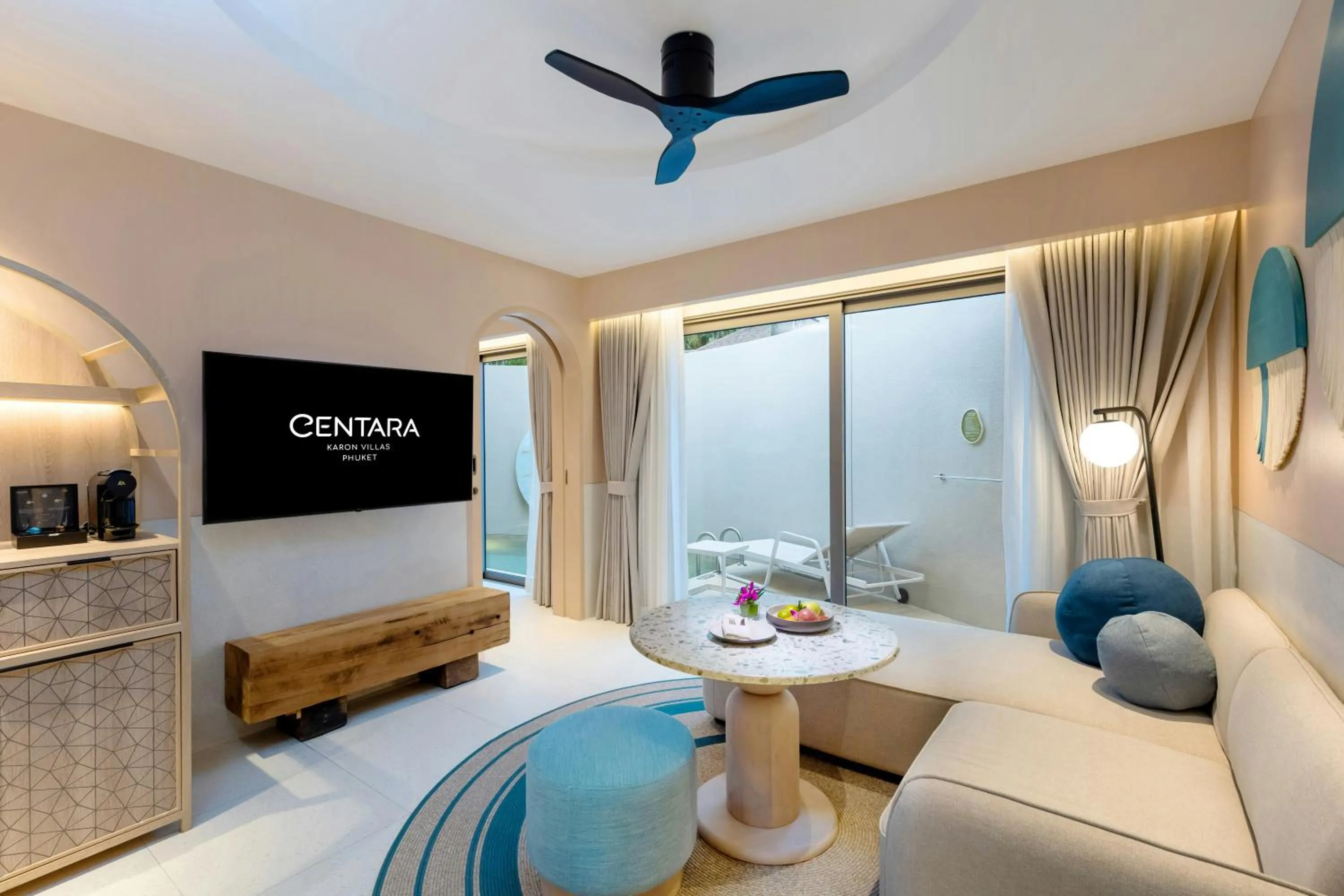 Living room, Bed in Centara Karon Villas Phuket