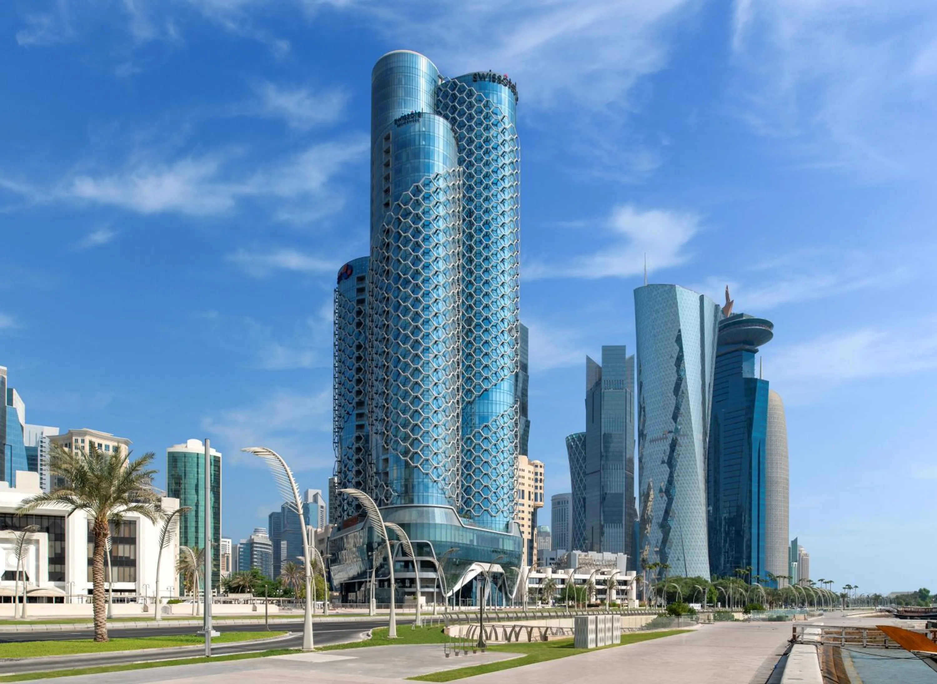 Property building in Swissôtel Corniche Park Towers Doha