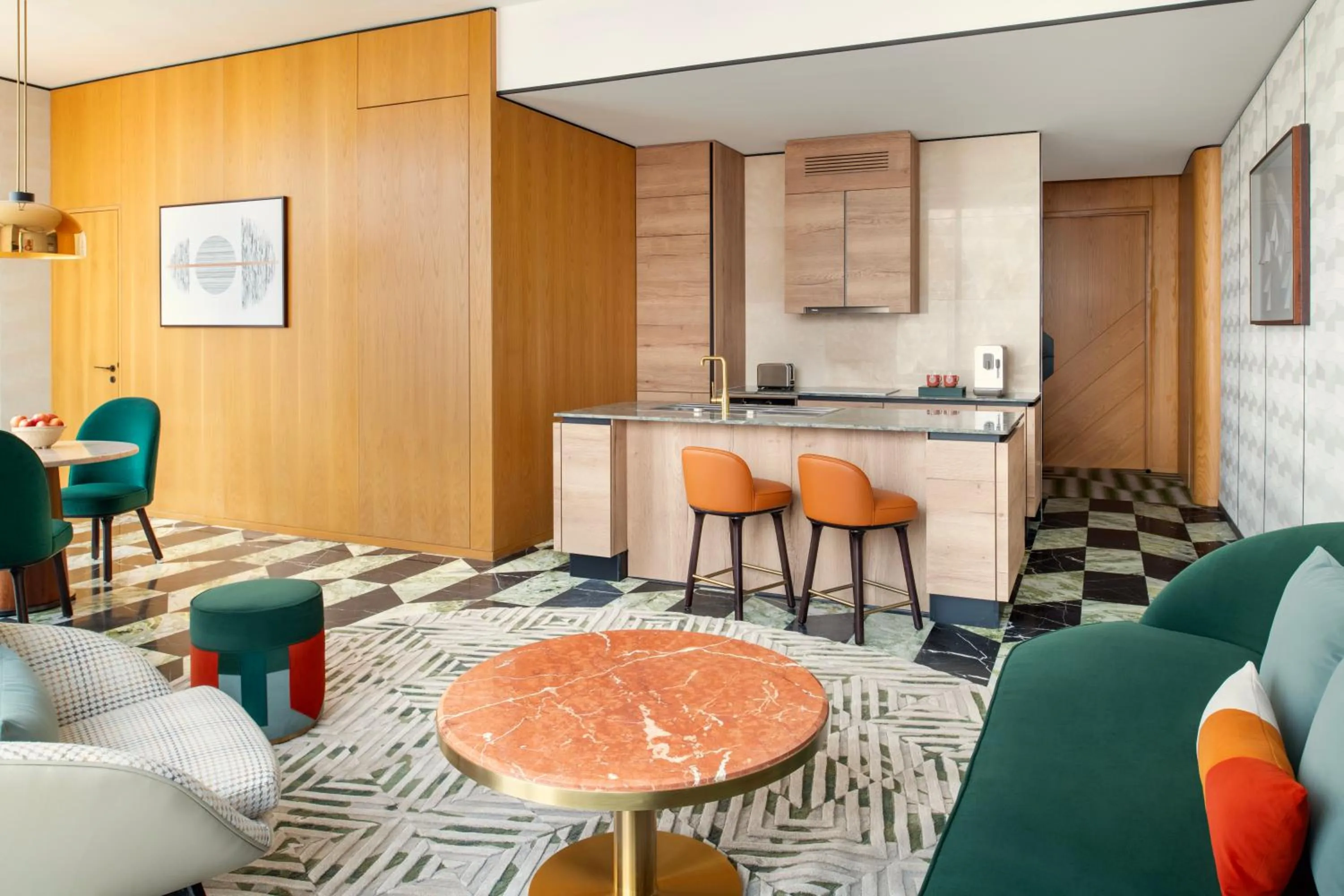 Living room in Swissôtel Corniche Park Towers Doha