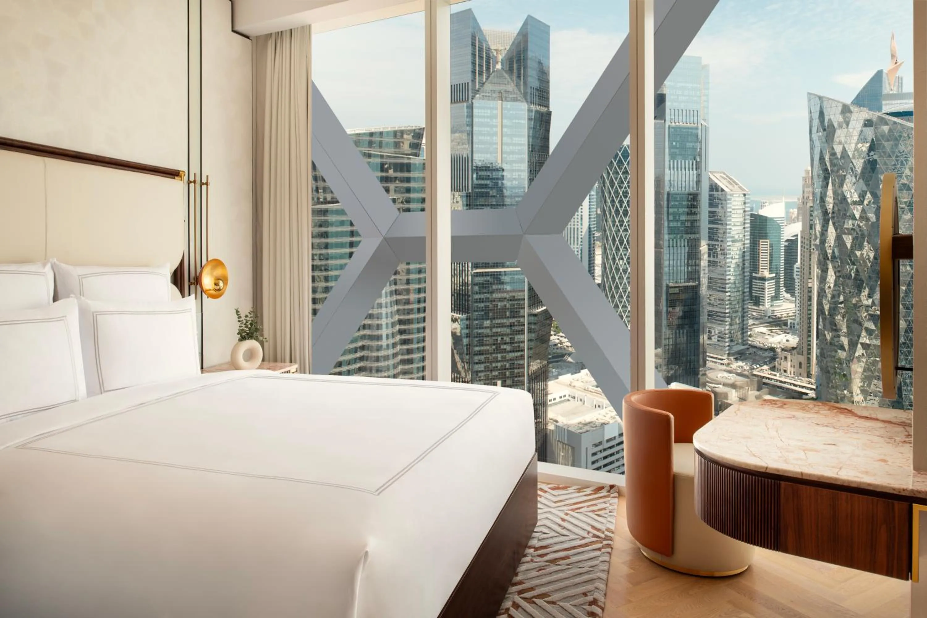 Bed in Swissôtel Corniche Park Towers Doha