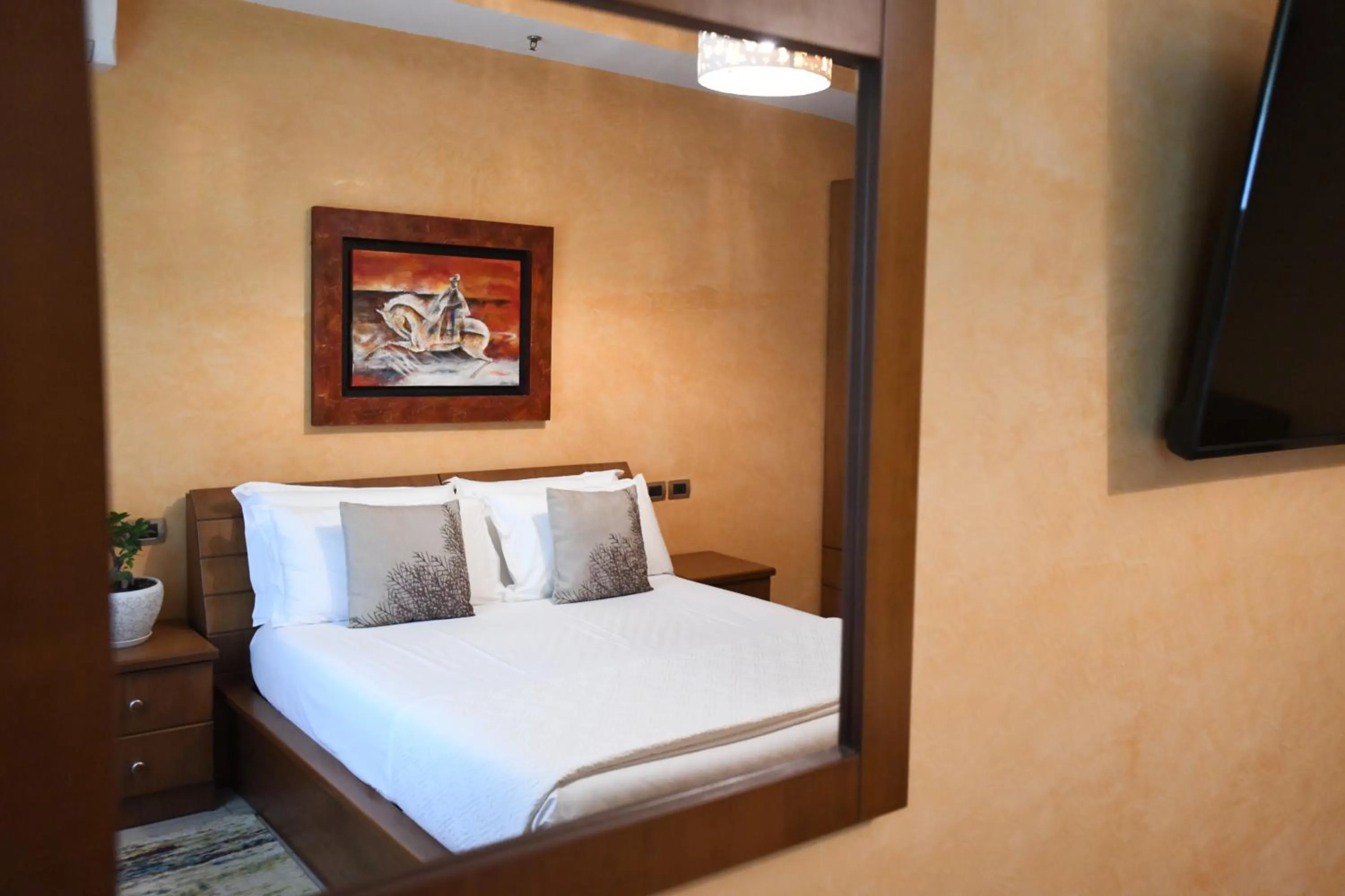 Spring, Bed in Hotel Gega