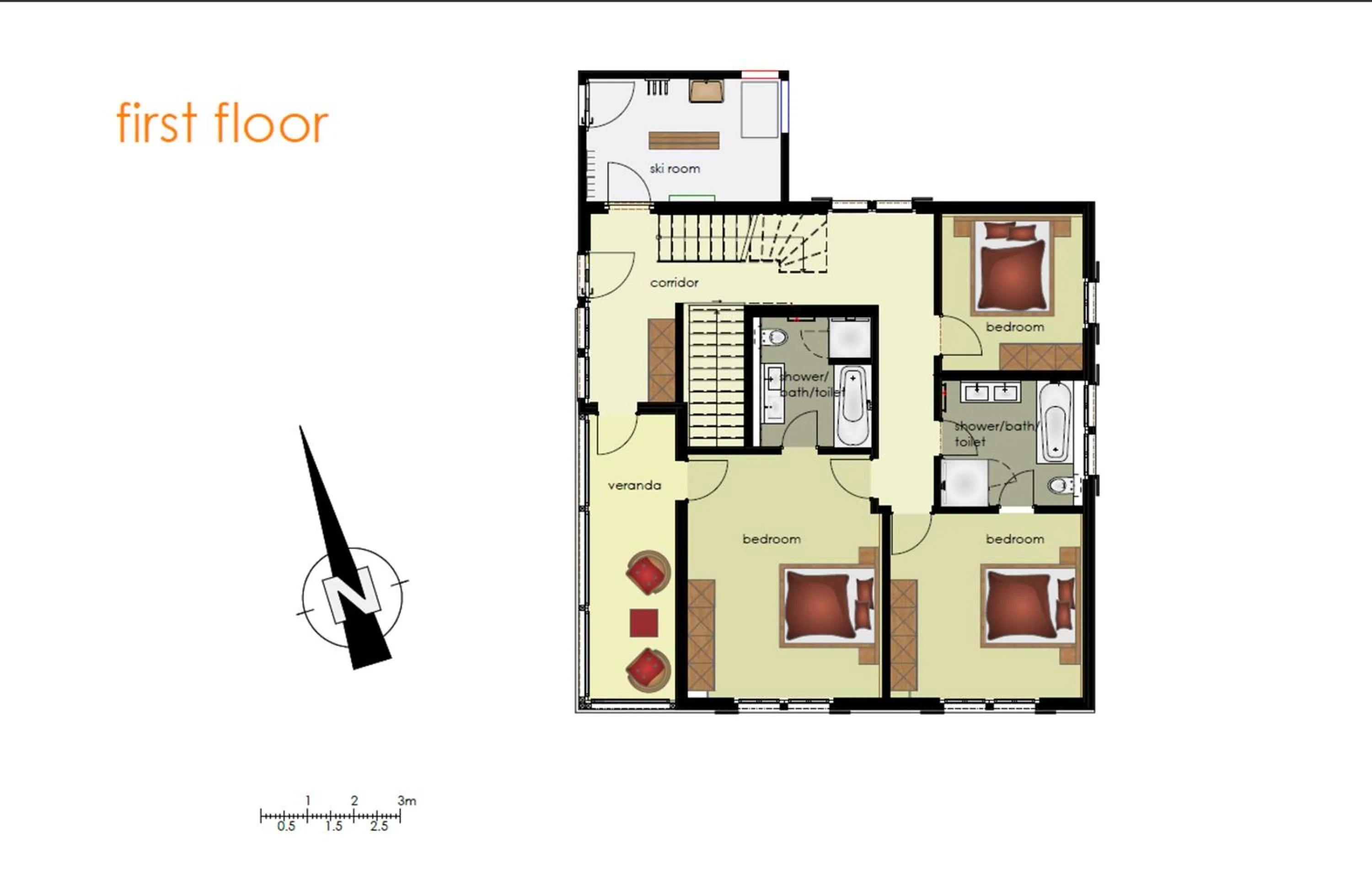 Floor plan in Apartment Fortuna 5.5 - GriwaRent AG