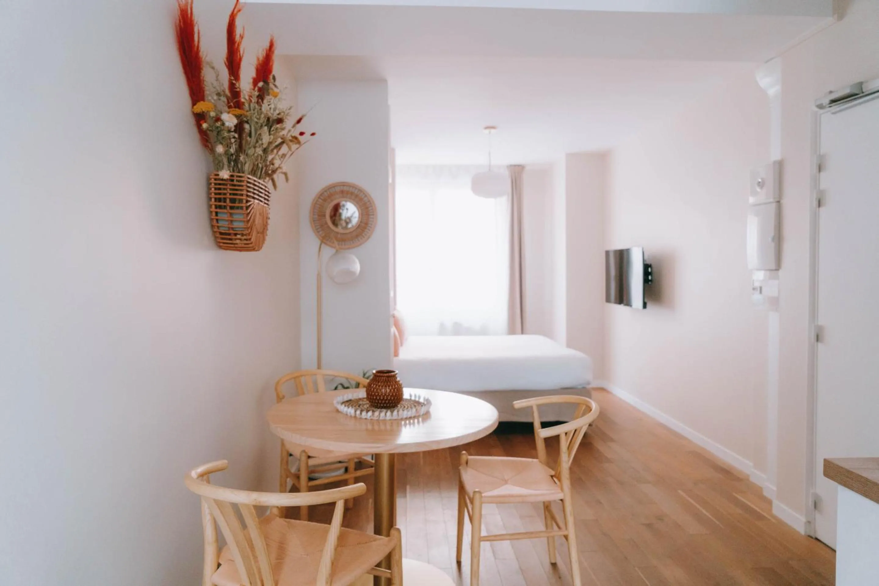 Living room in Apparts' Rennes BnB Solferino