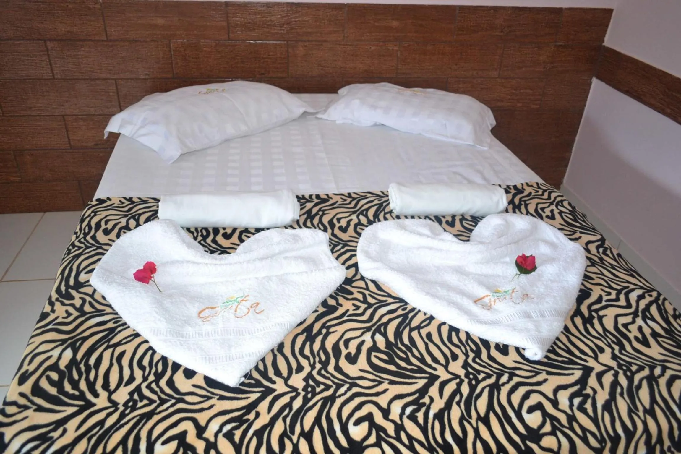 Bed in Pousada Gruta