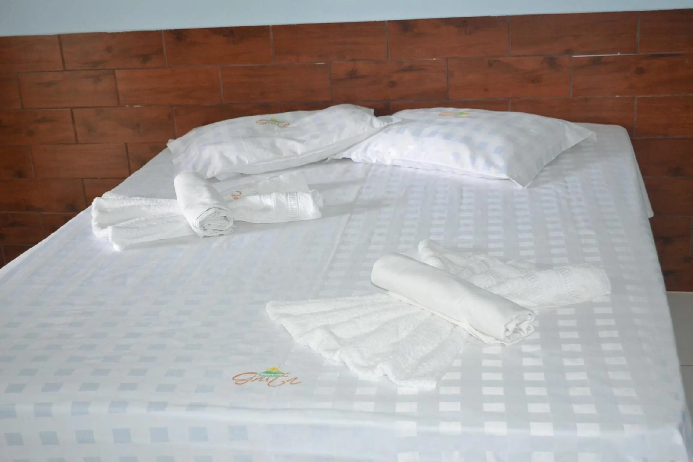Bed in Pousada Gruta