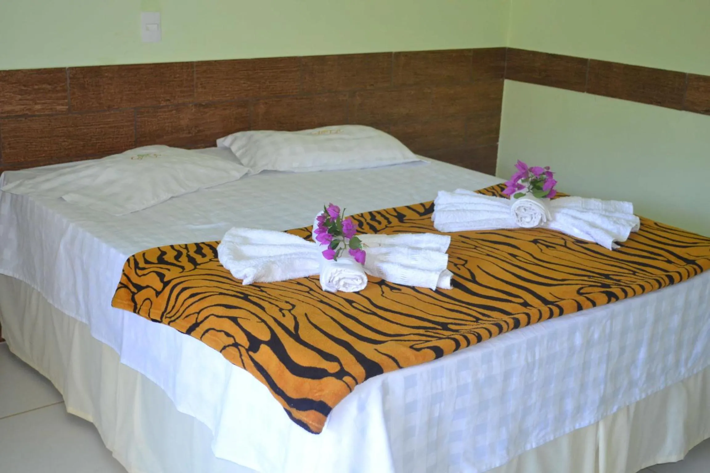 Bed in Pousada Gruta