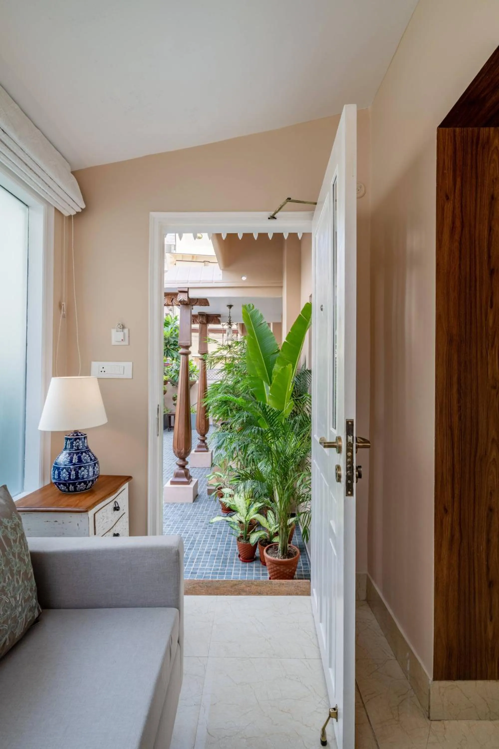 Seating area in juSTa Luxe Kashi Parampara, Varanasi