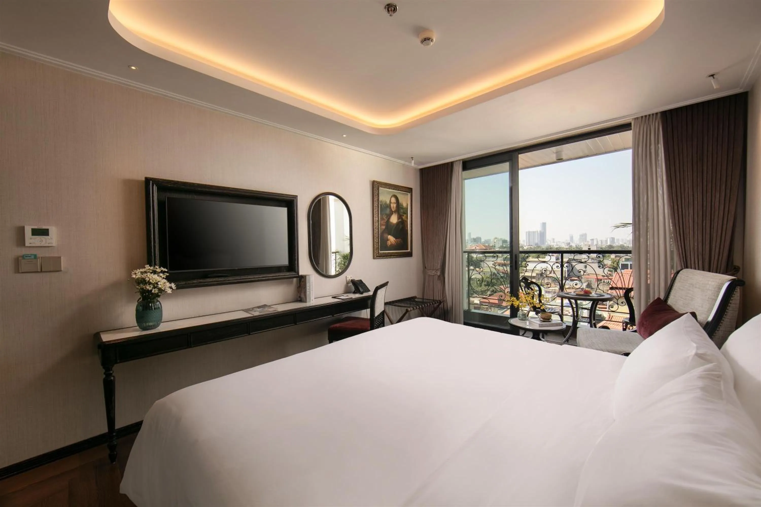 View (from property/room), Bed in Proverb Hotel Hanoi