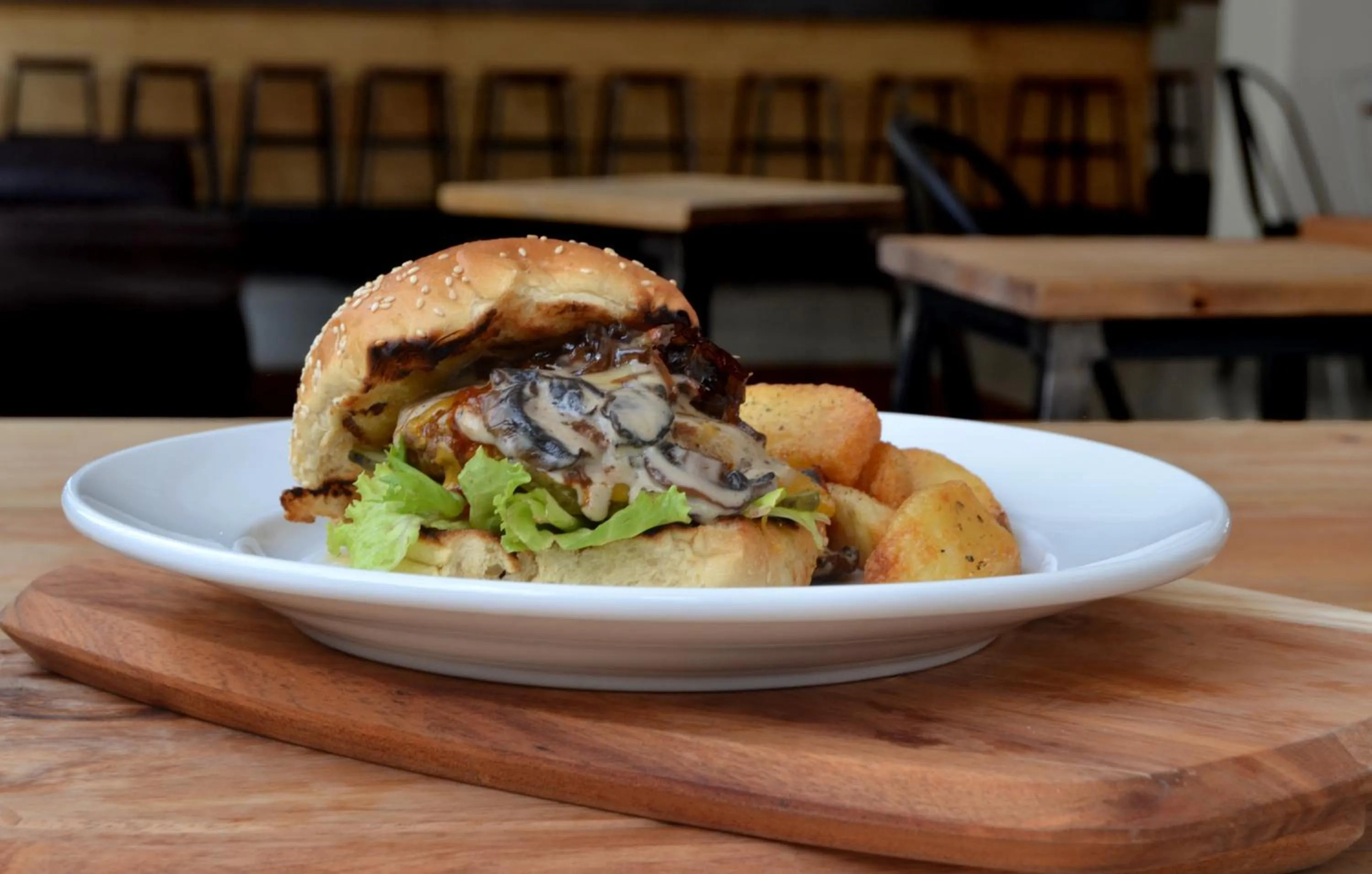 Food close-up in 91 Loop Boutique Hostel