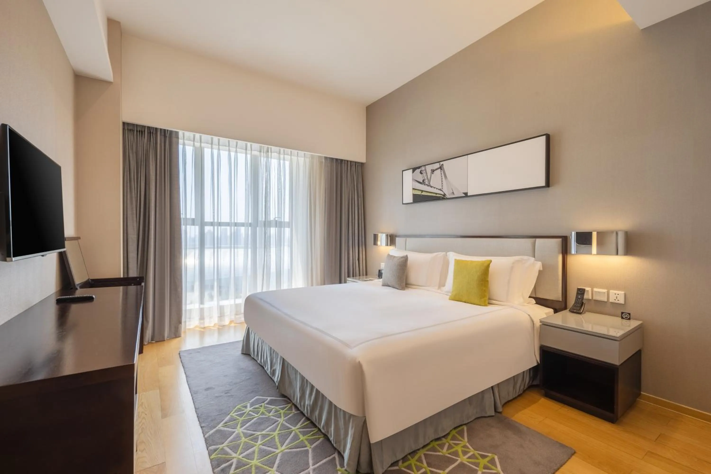 Bedroom, Bed in CM Service Apartment Tianjin