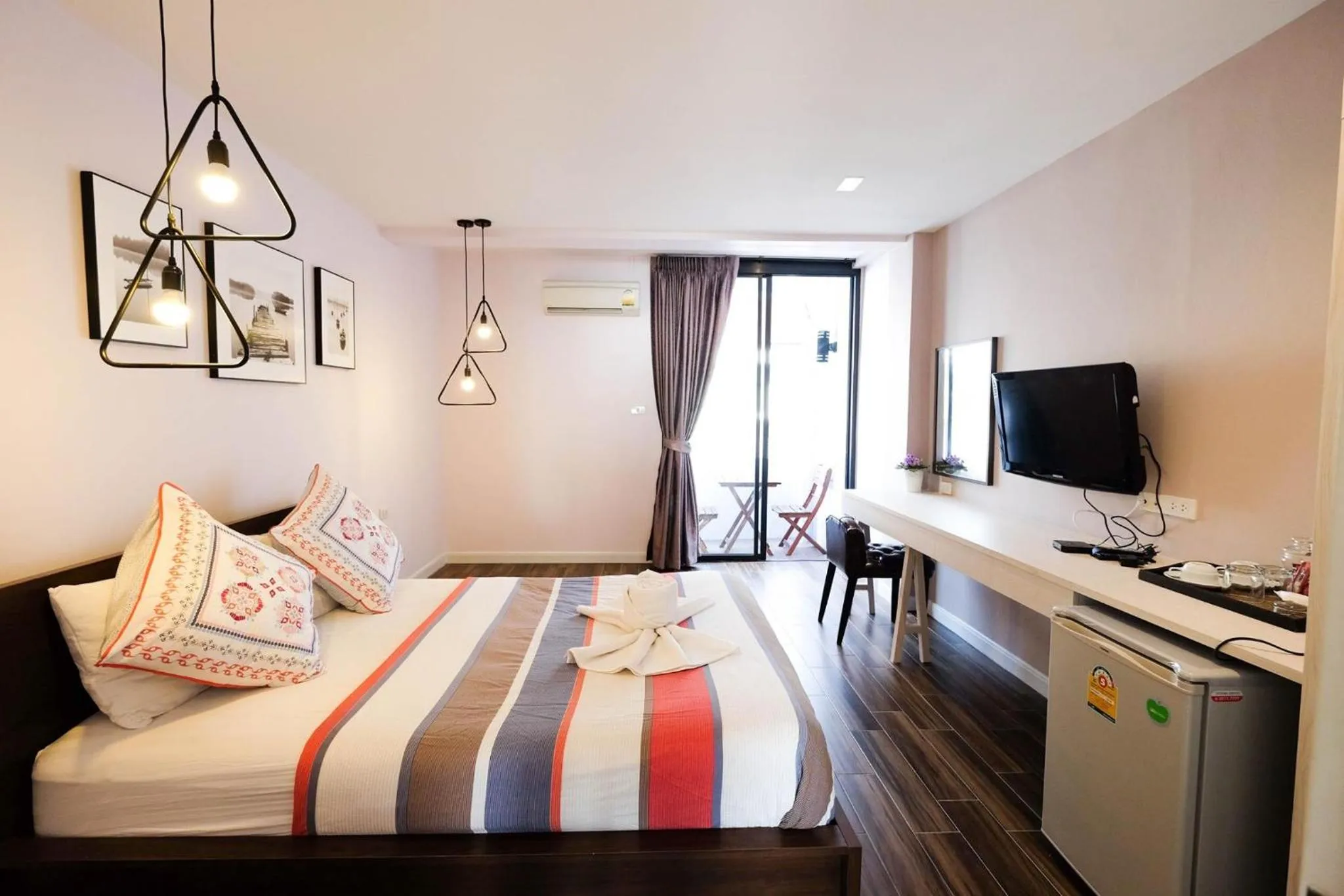 Bed in Sea Sand Trees