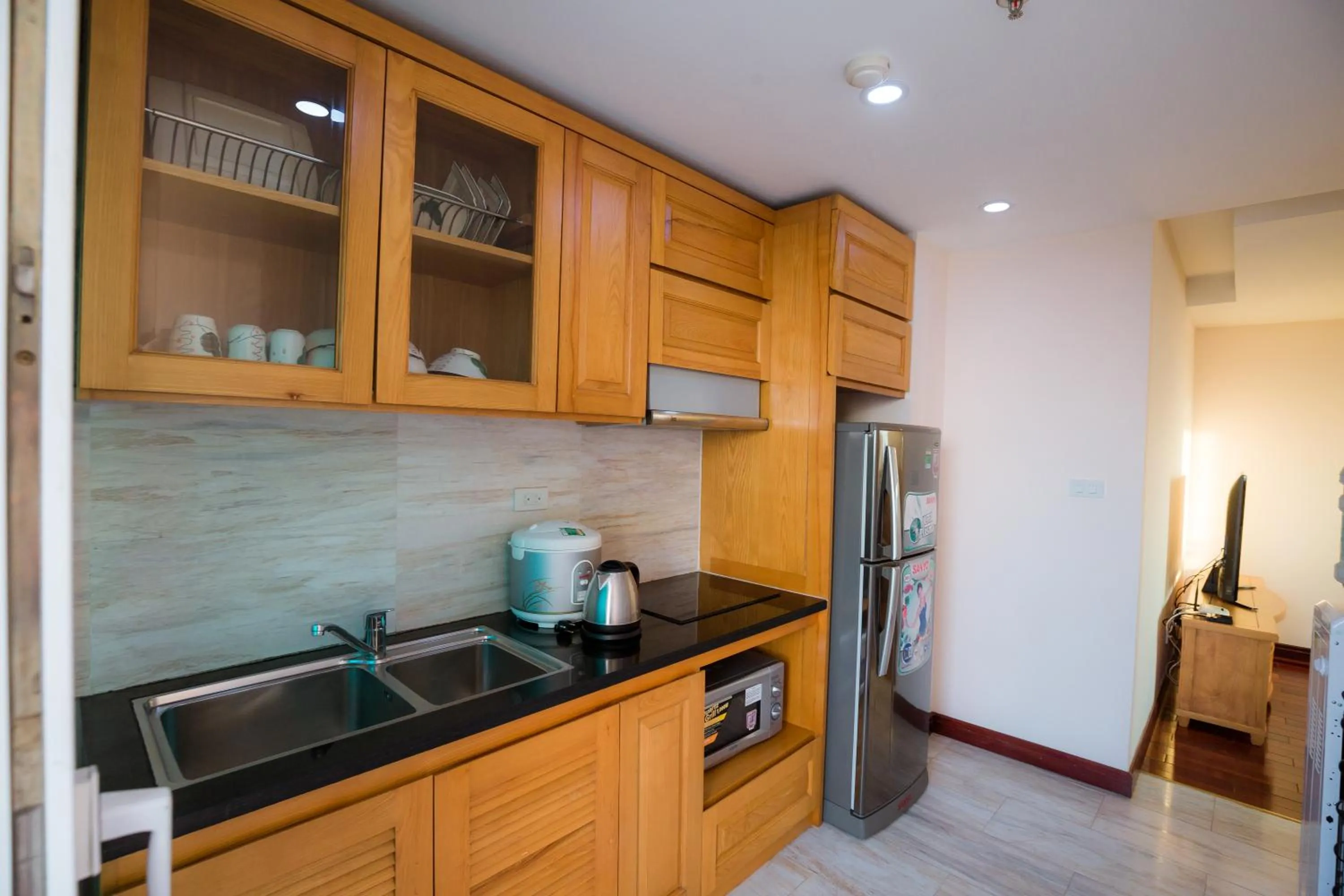 Kitchen or kitchenette in Hai Phong Tower - Apartment & Hotel