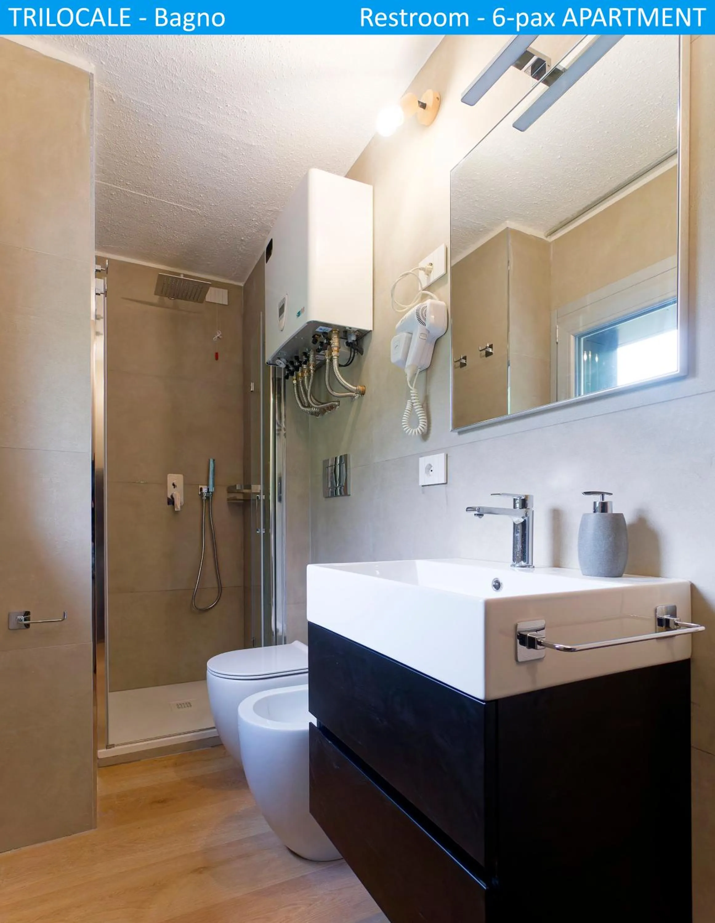Shower in Apartment Tonale