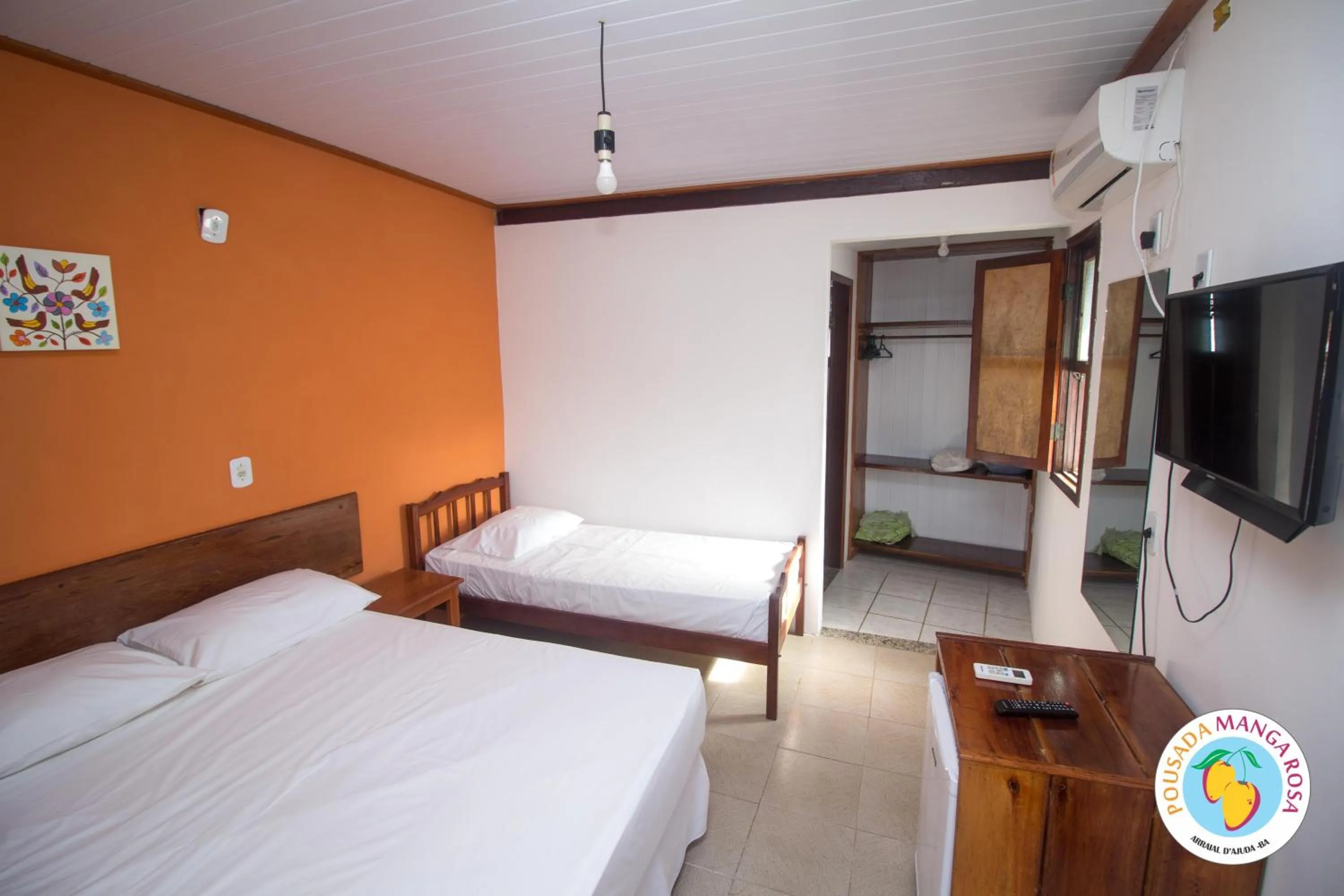 Bed in Pousada Manga Rosa- Arraial