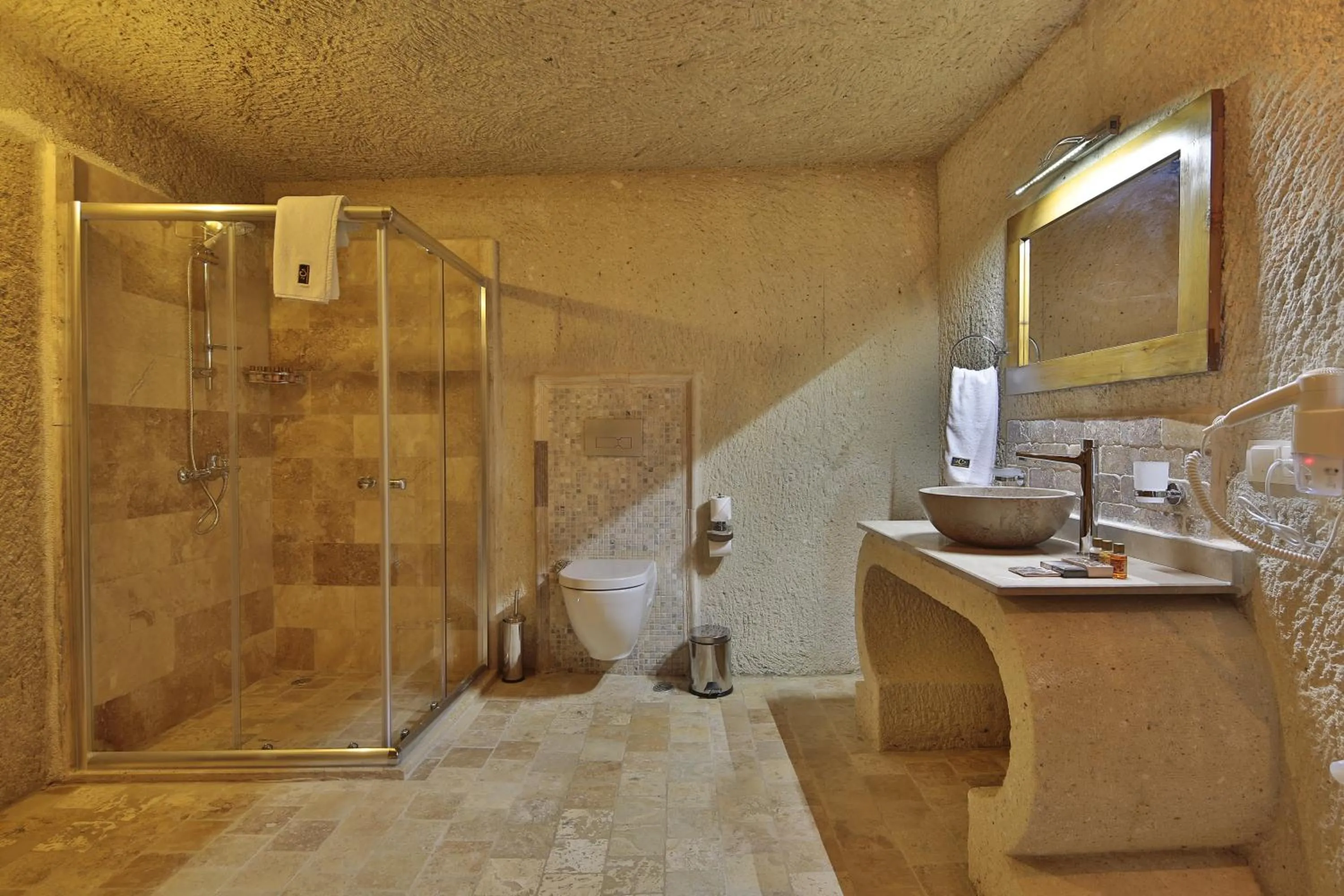 Shower in Jacob's Cave Suites - Cappadocia