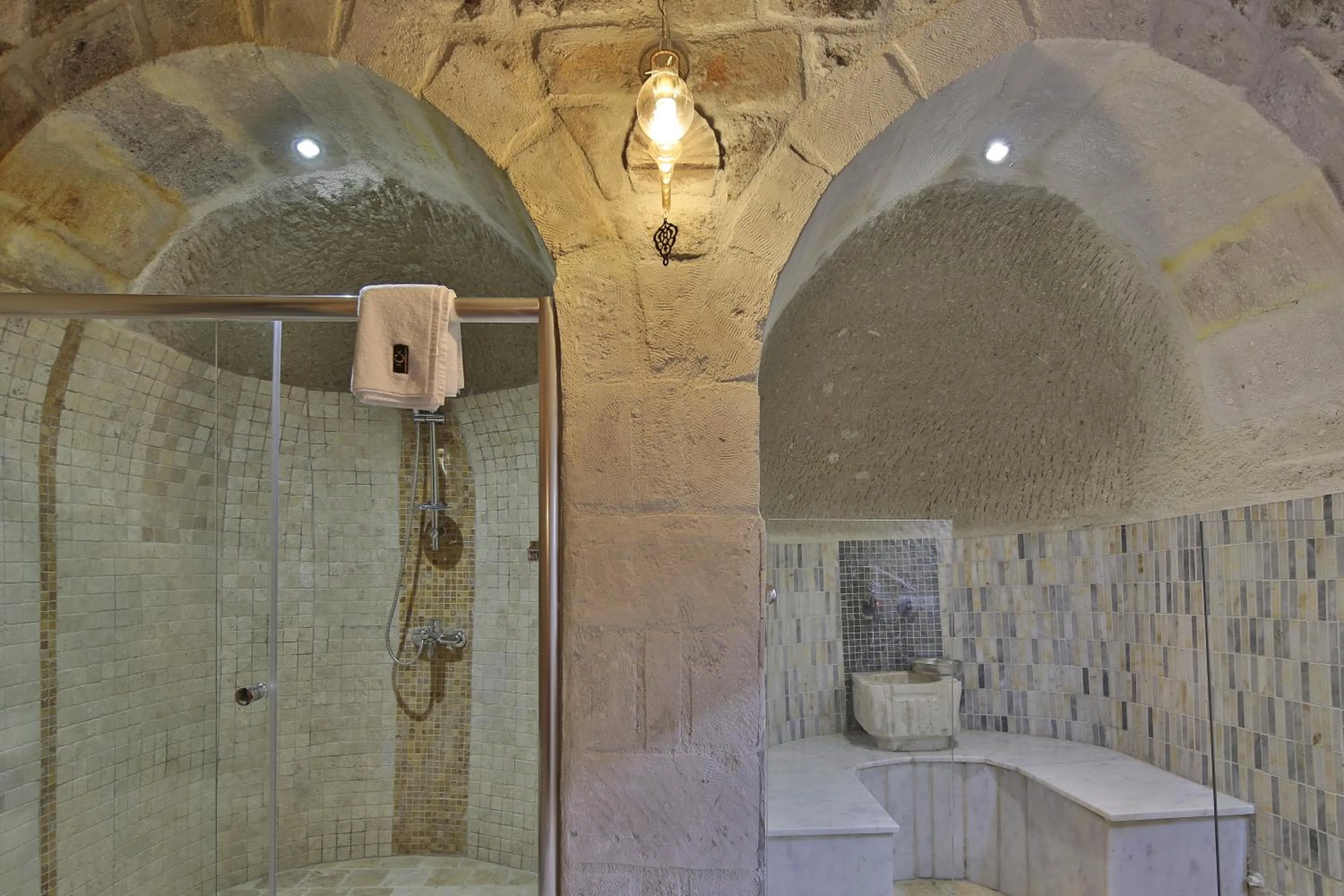 Shower in Jacob's Cave Suites - Cappadocia