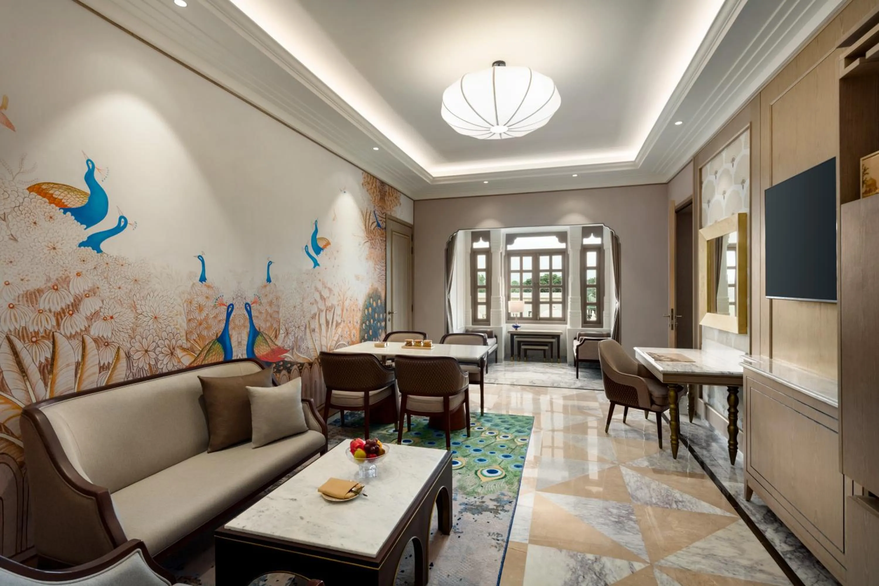 Living room in Wyndham Grand Udaipur Fateh Sagar Lake - Pure Vegetarian Resort