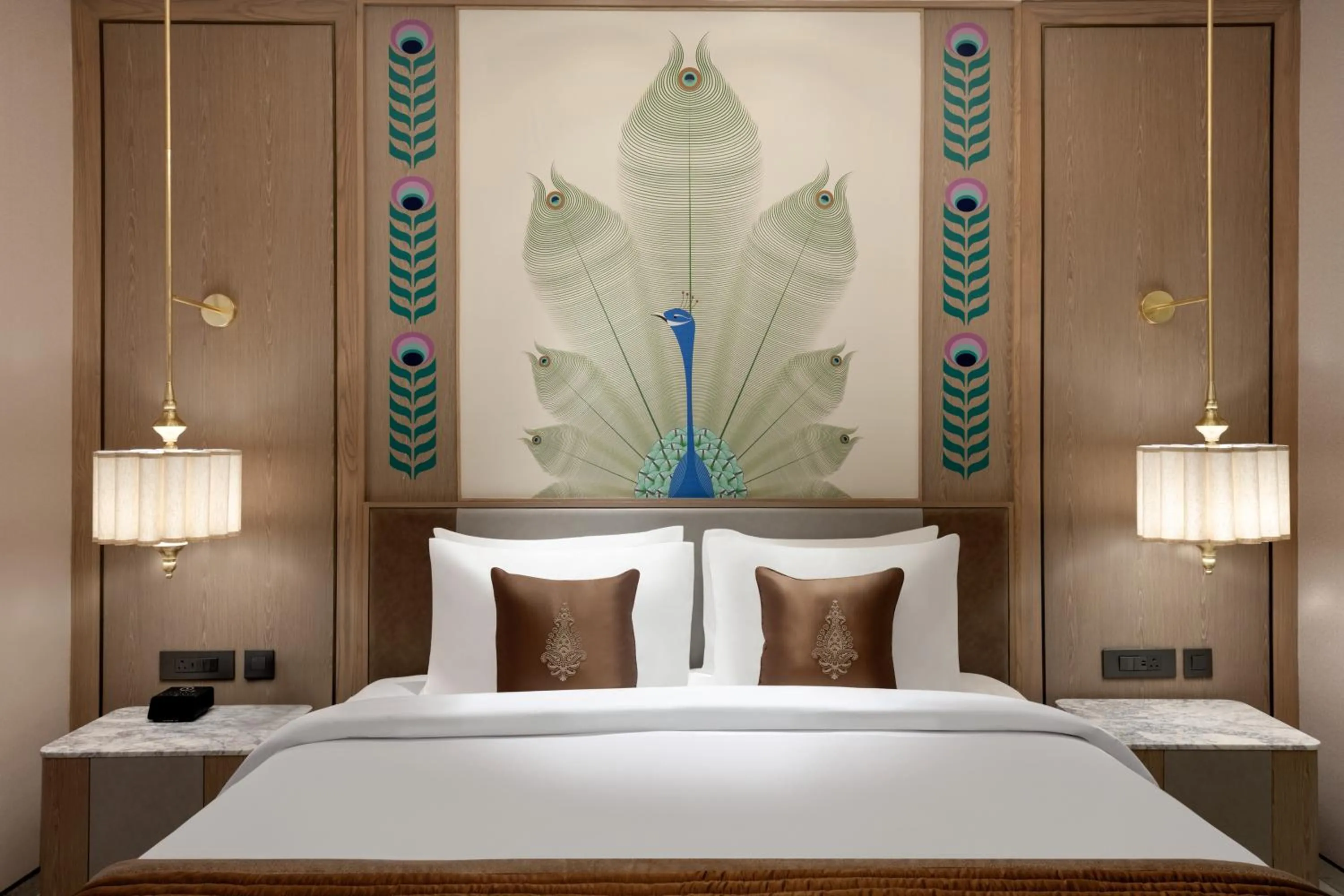 Bed in Wyndham Grand Udaipur Fateh Sagar Lake - Pure Vegetarian Resort