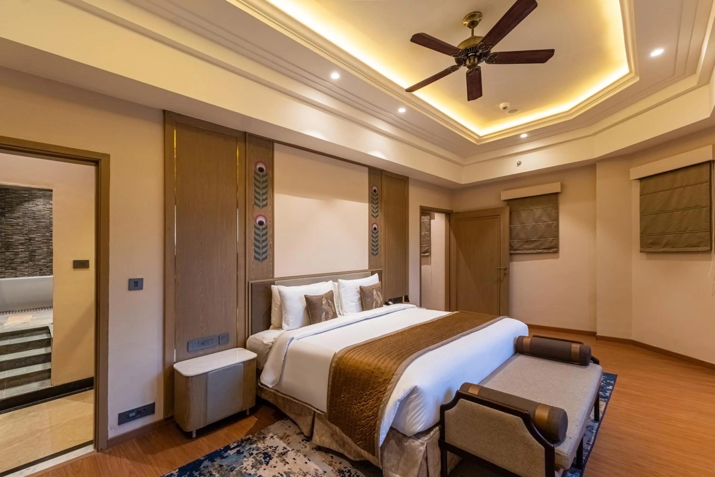 Bed in Wyndham Grand Udaipur Fateh Sagar Lake - Pure Vegetarian Resort
