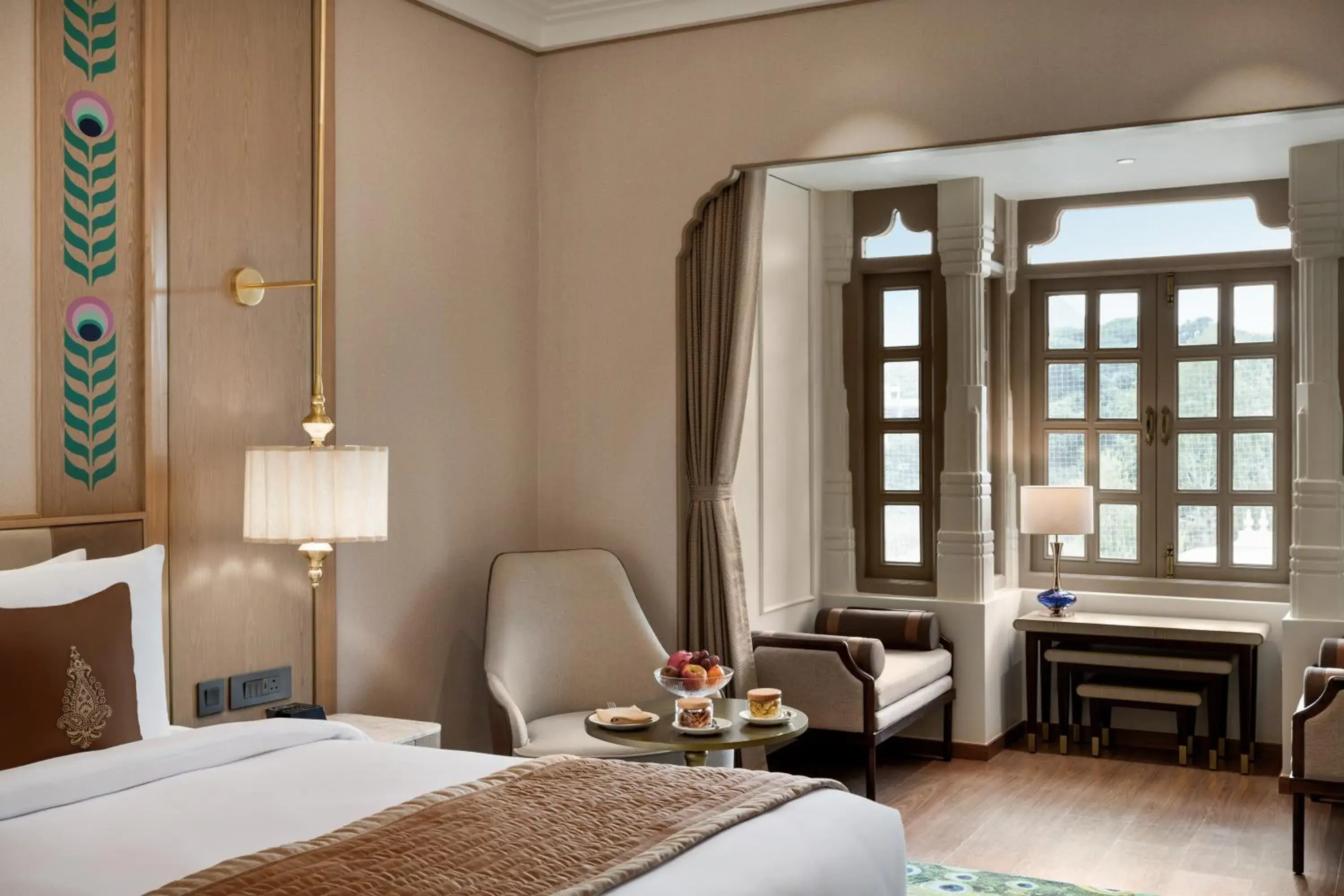 Mayura Deluxe Room- 15% off on Spa, Laundry and on Food and Soft Beverages in Wyndham Grand Udaipur Fateh Sagar Lake - Pure Vegetarian Resort Mayura Deluxe Room- 15% off on Spa, Laundry and on Food and Soft Beverages in Wyndham Grand Udaipur Fateh Sagar Lake - Pure Vegetarian Resort