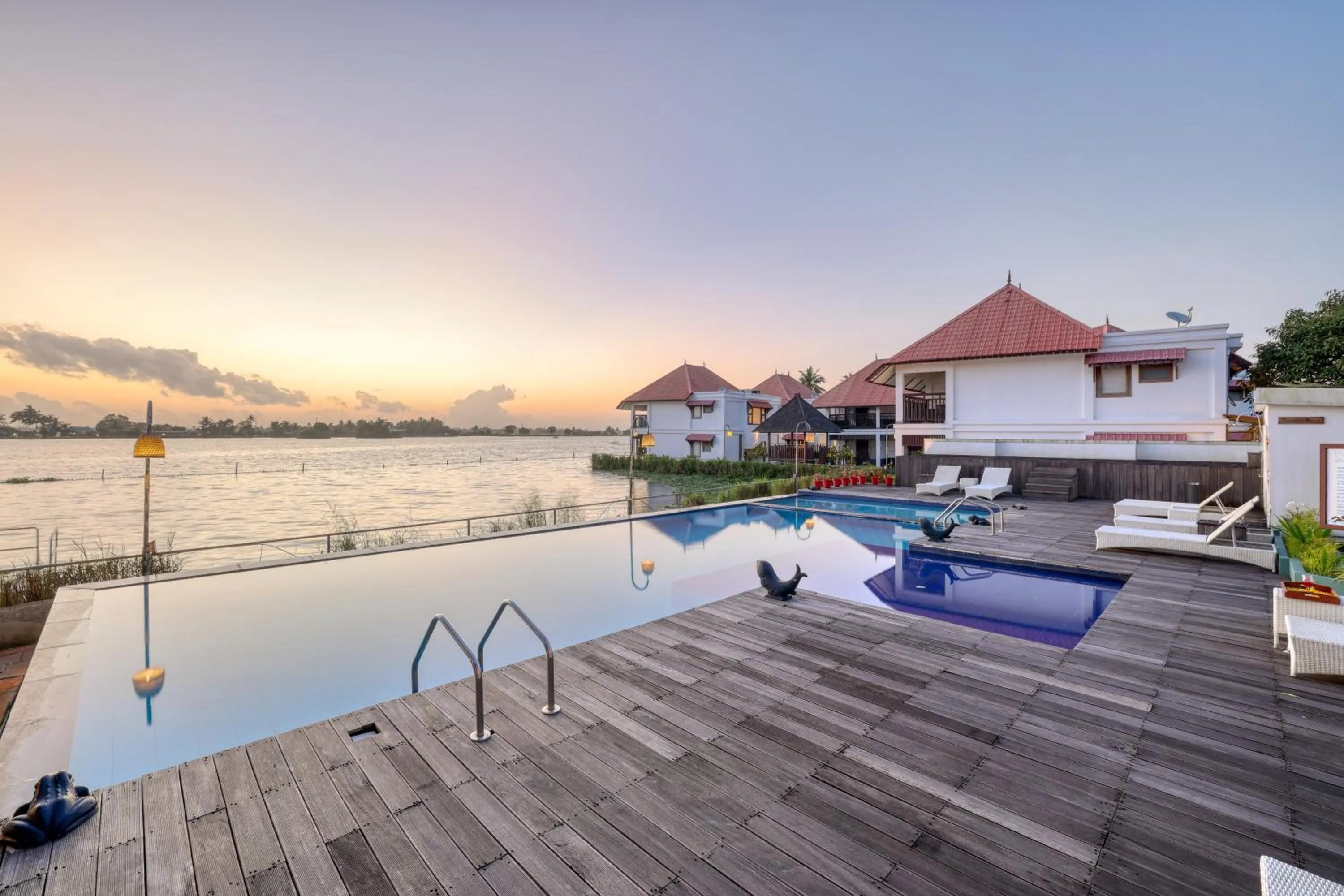 Pool view in Alaya Stays Paloma Backwater Resort