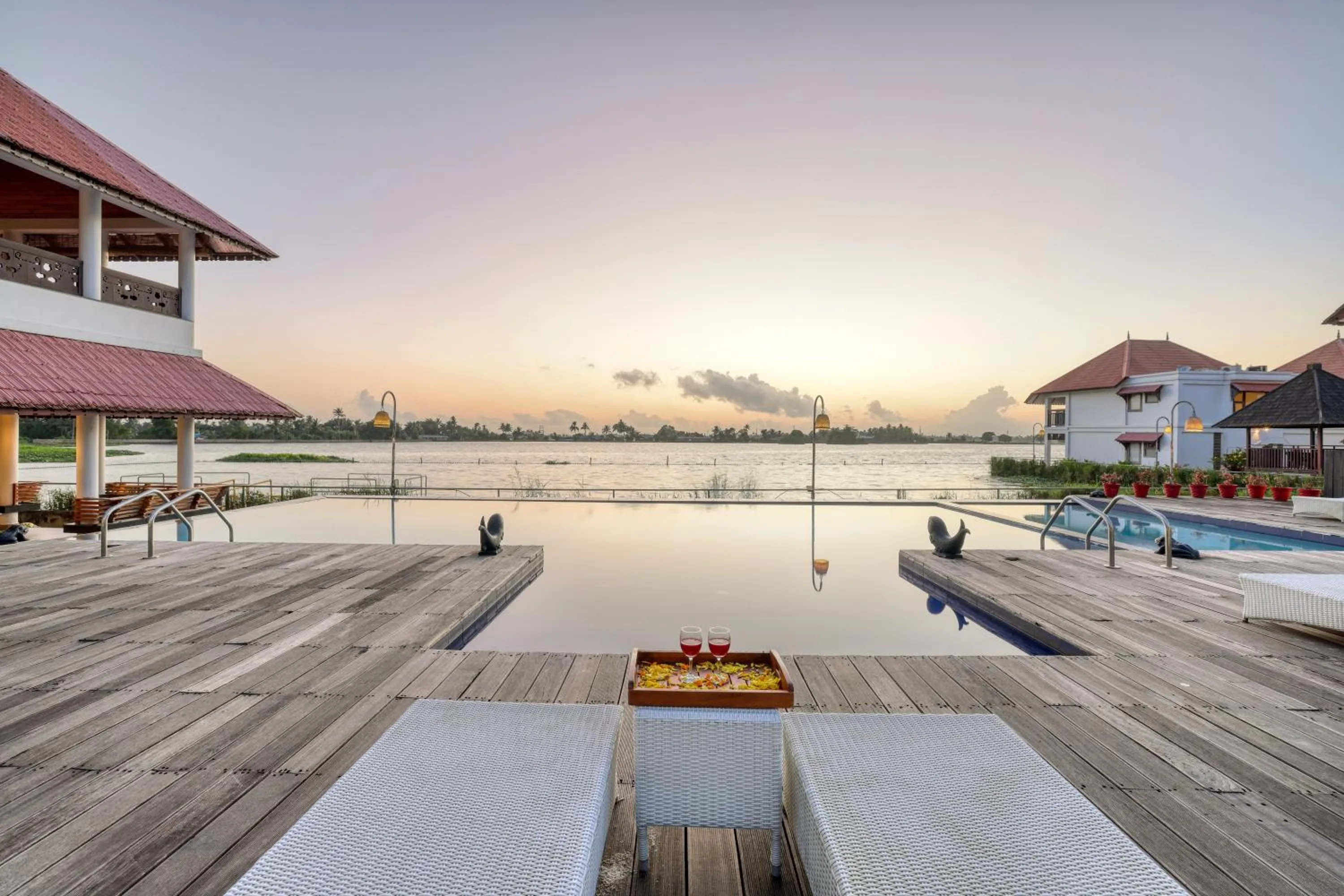 Pool view in Alaya Stays Paloma Backwater Resort