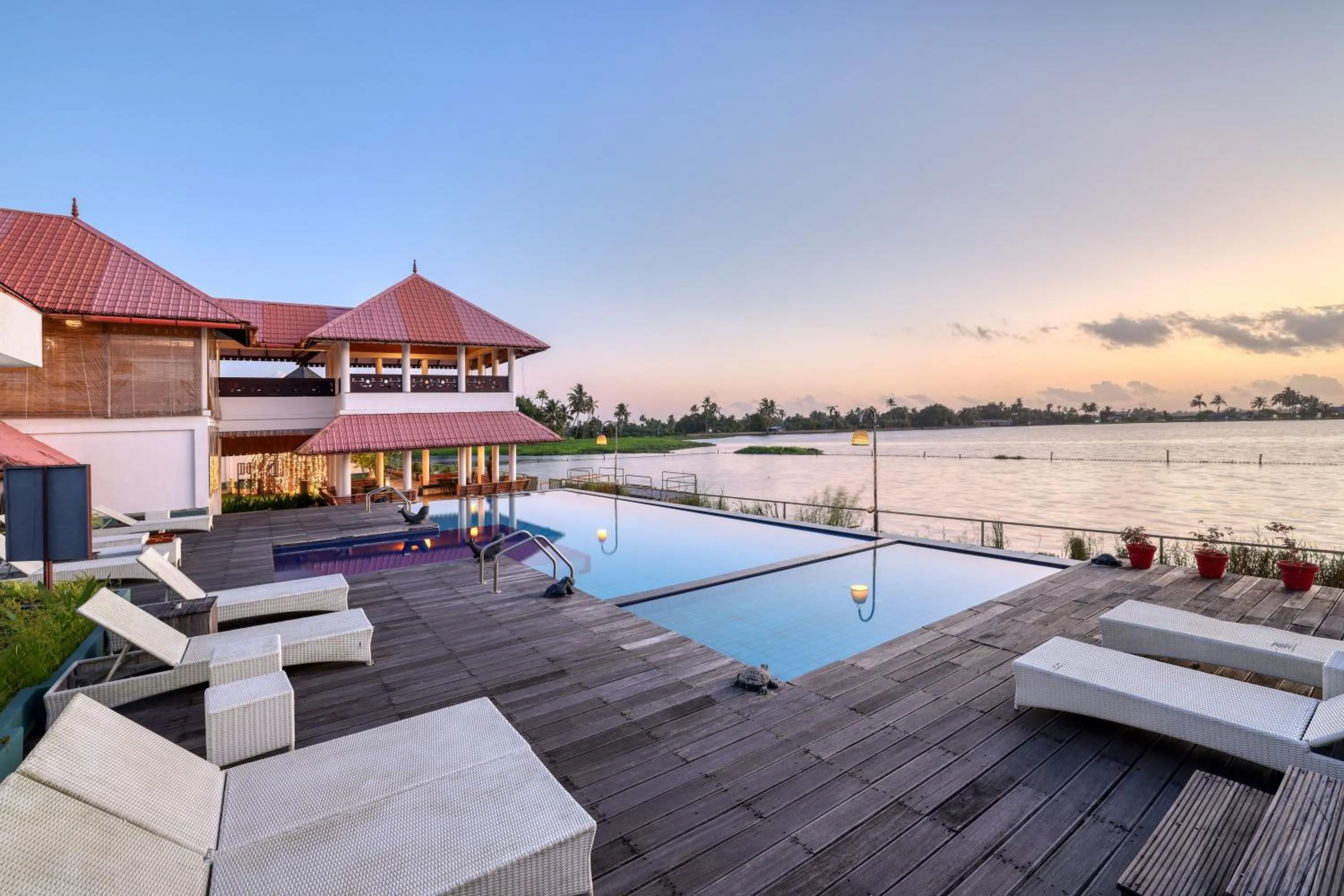 Pool view in Alaya Stays Paloma Backwater Resort