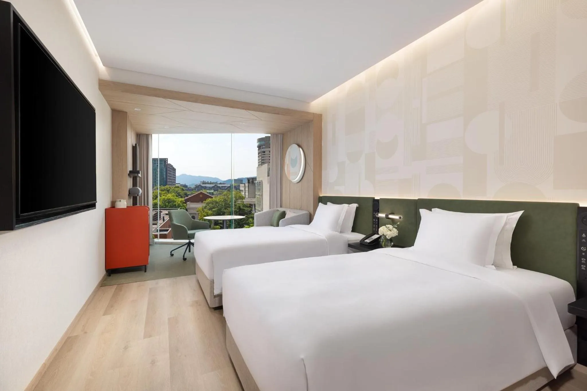 Photo of the whole room, Bed in EVEN Hotel Hangzhou West Lake by IHG