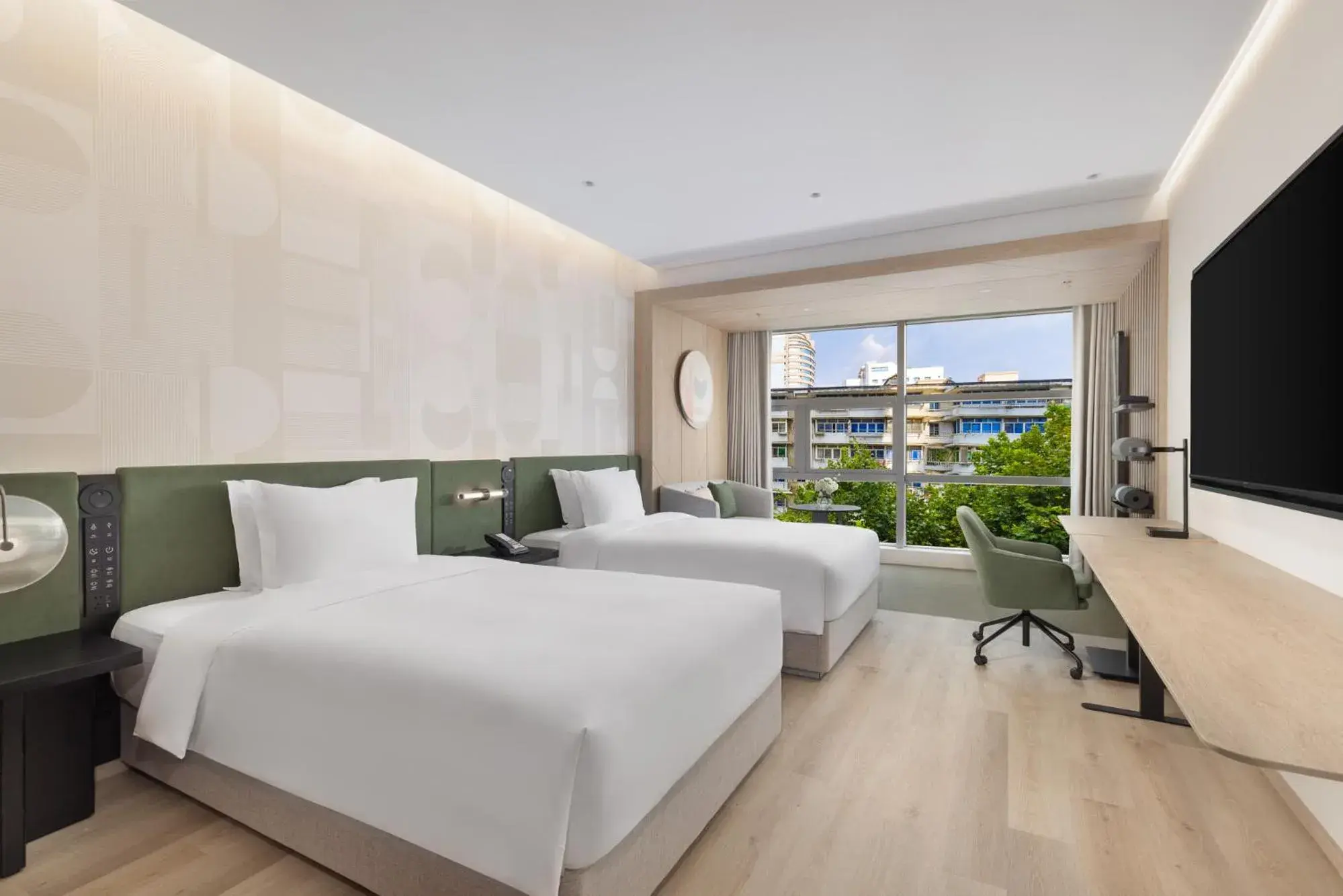 Premium Double Room with Two Double Beds and City View in EVEN Hotel Hangzhou West Lake by IHG Premium Double Room with Two Double Beds and City View in EVEN Hotel Hangzhou West Lake by IHG