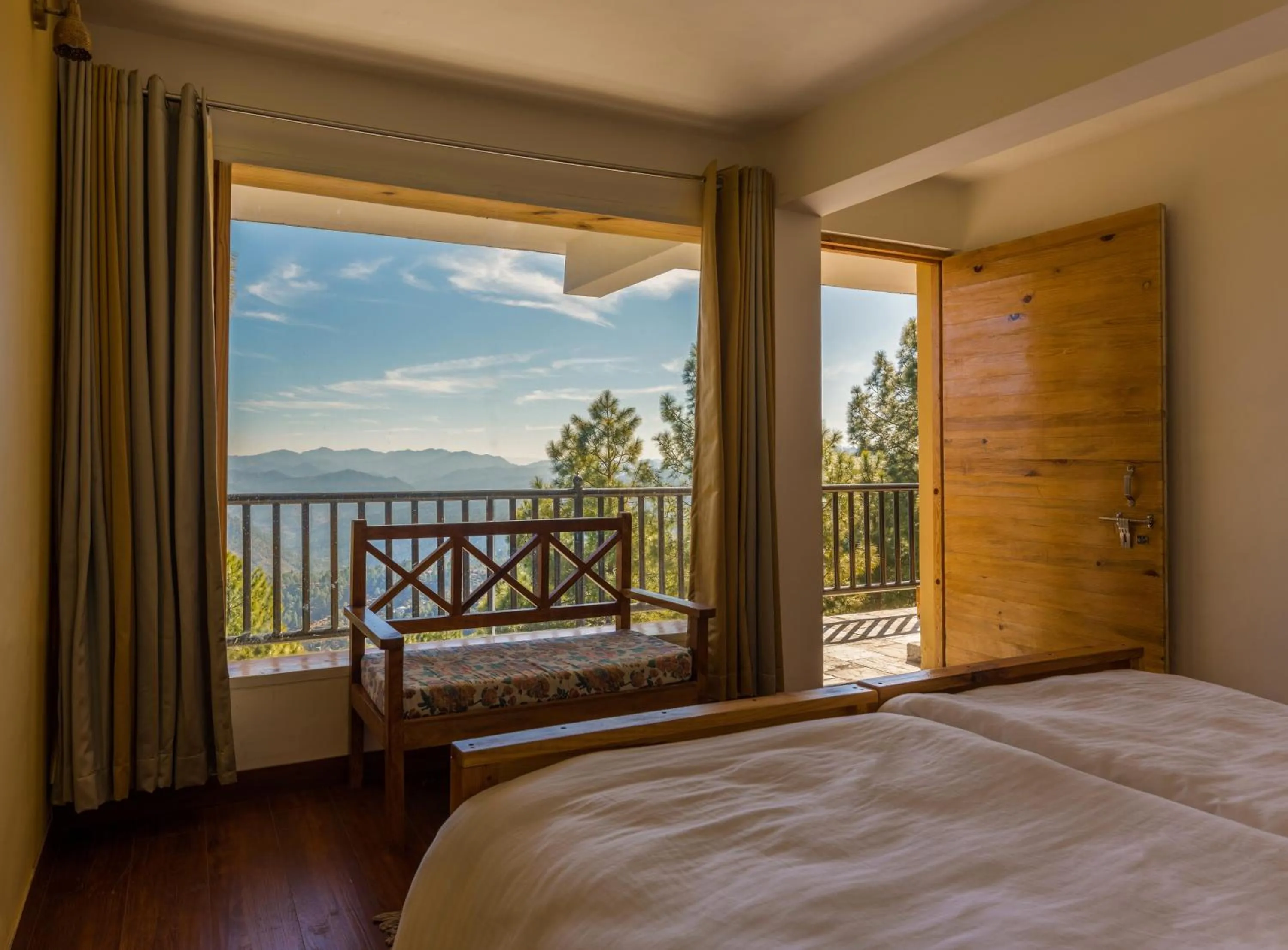 Bed in Kasar Rainbow Yoga Retreat