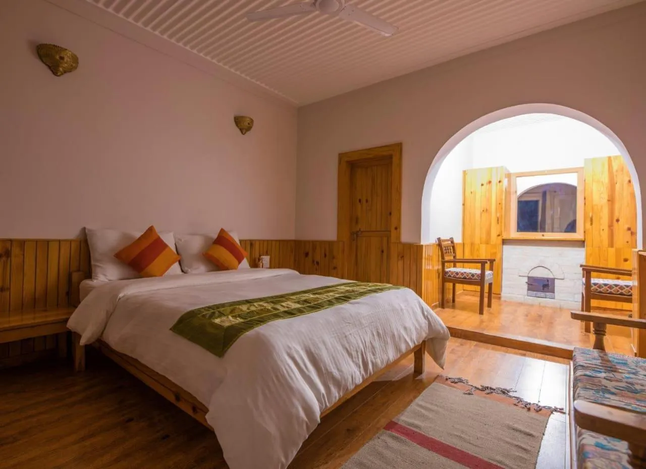 Bed in Kasar Rainbow Yoga Retreat