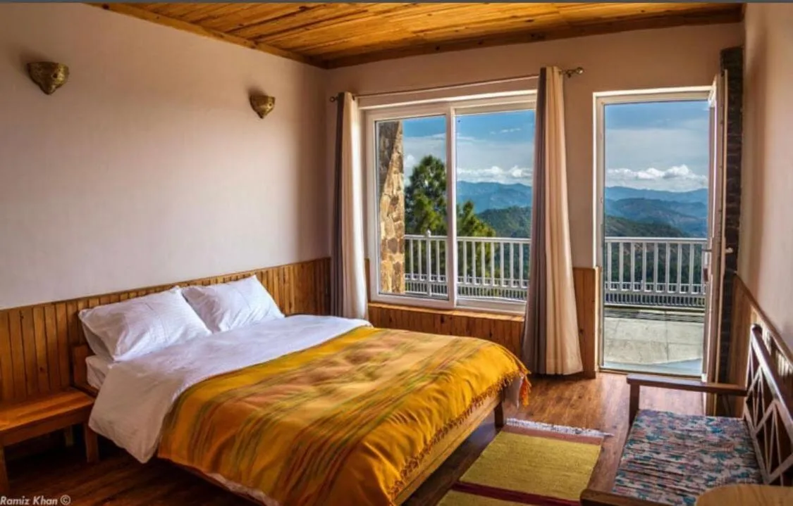 Bed in Kasar Rainbow Yoga Retreat