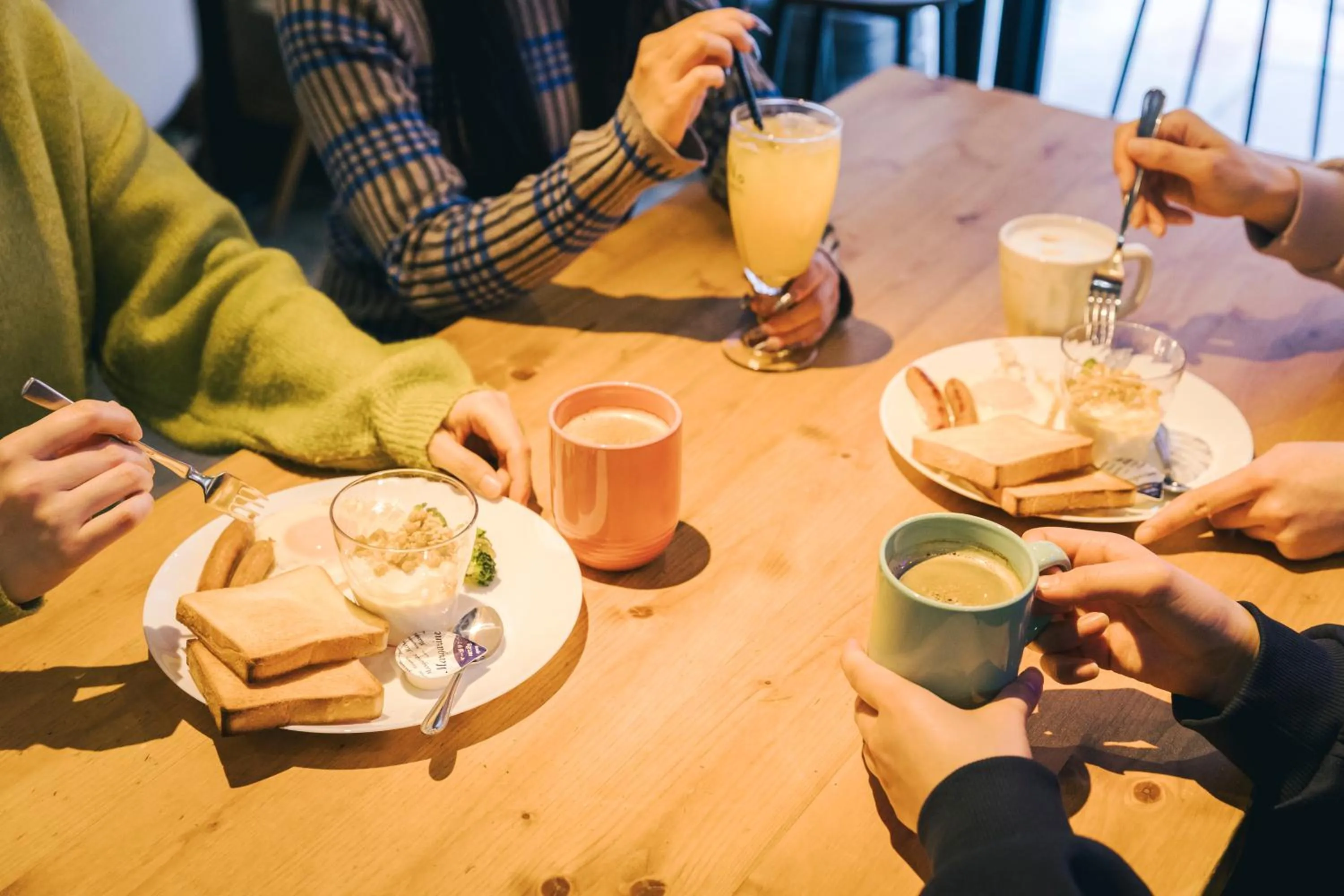 Breakfast in Imano Tokyo Hostel