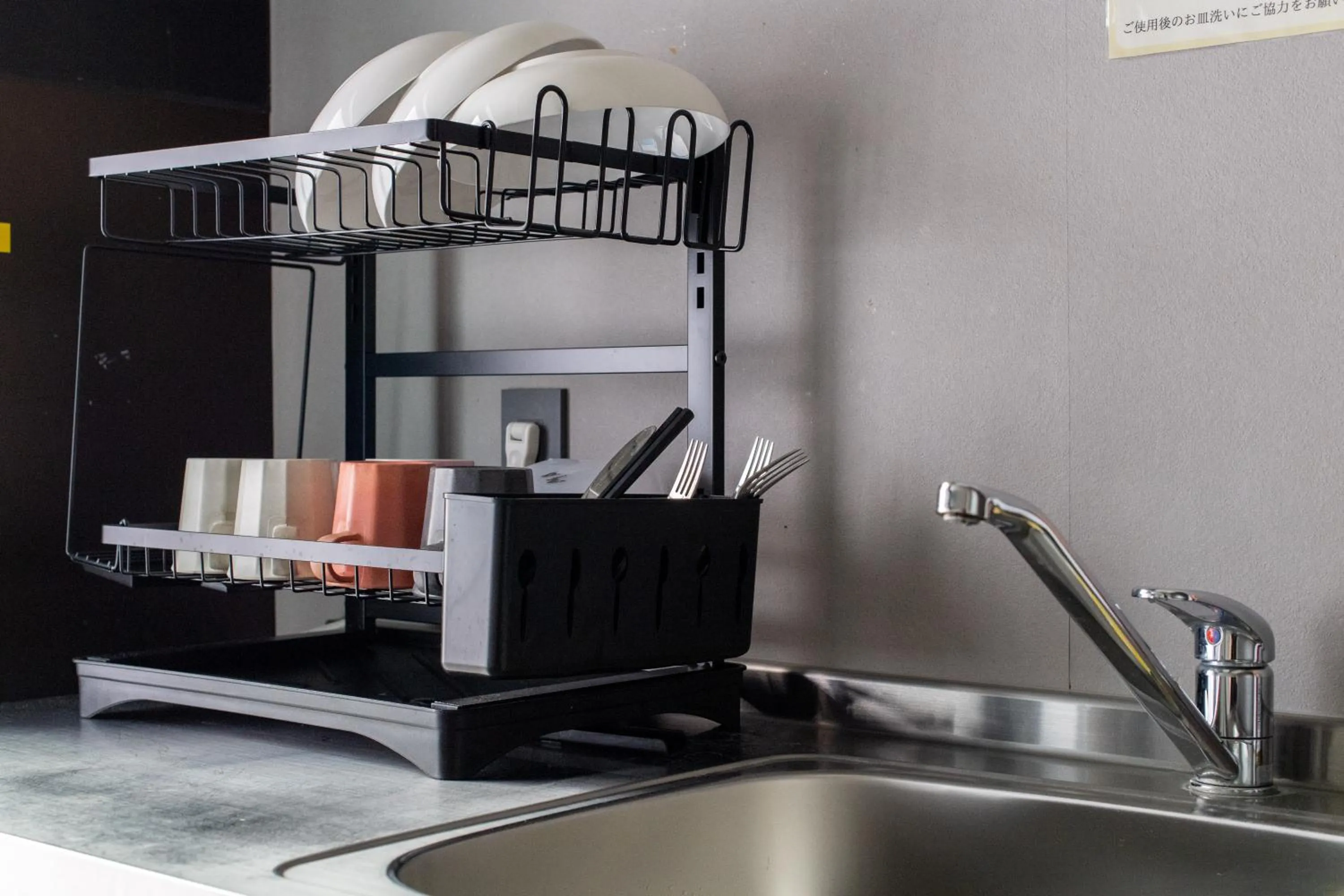 Communal kitchen in Imano Tokyo Hostel