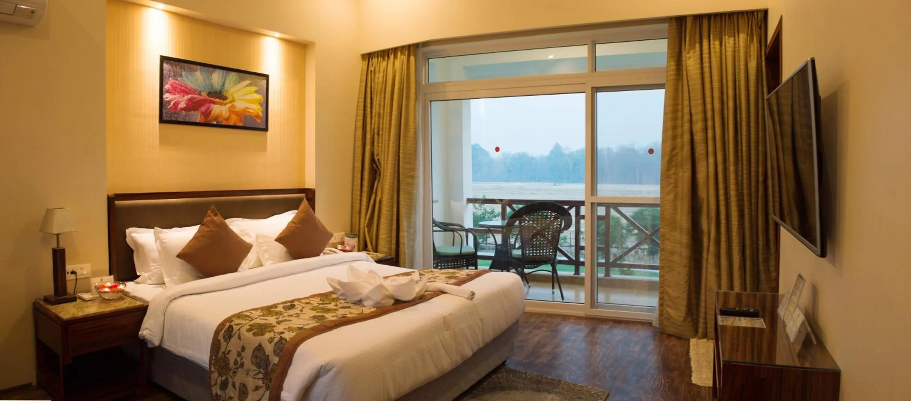 View (from property/room), Bed in Resort De Coracao - Corbett , Uttarakhand