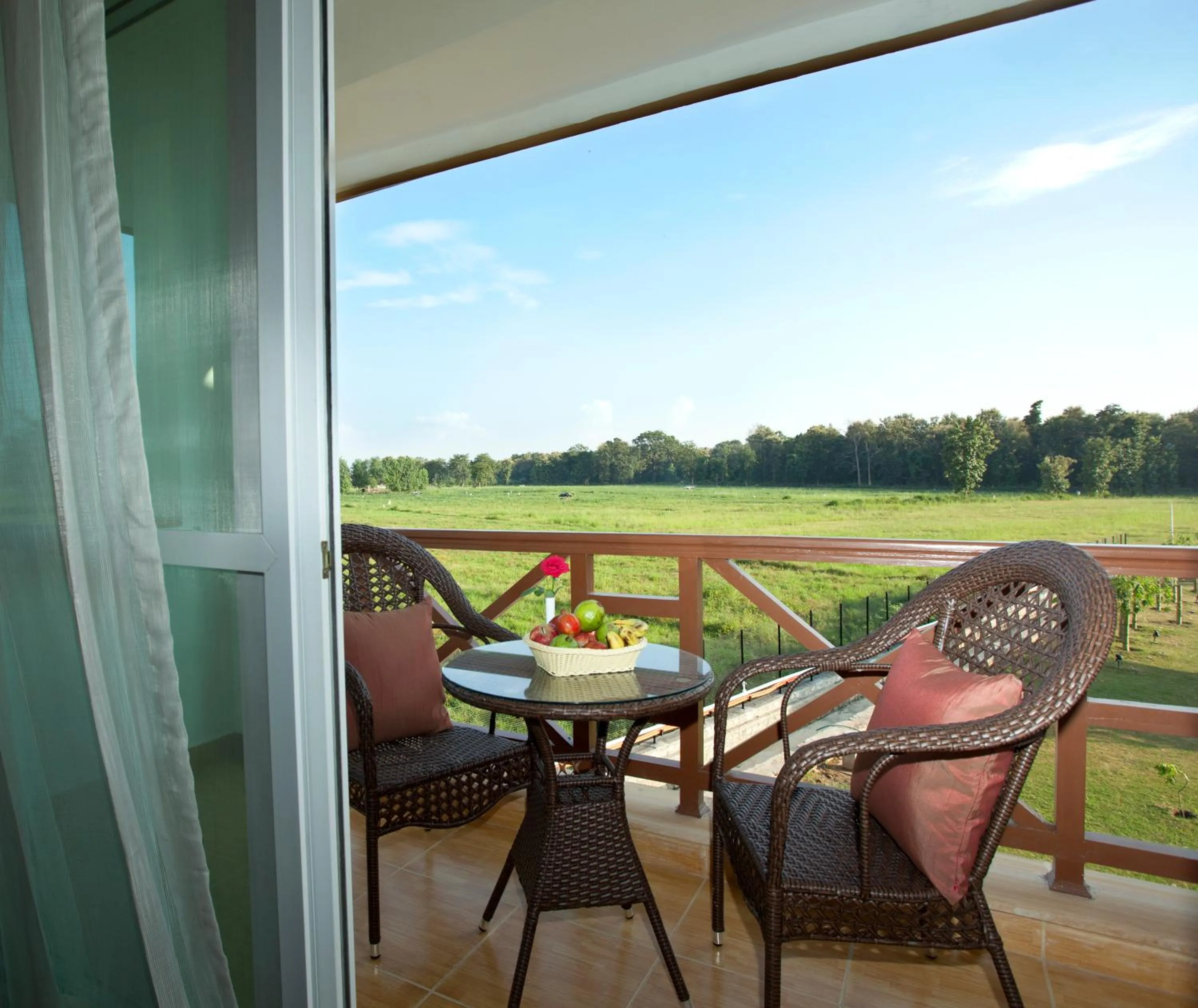 Garden view in Resort De Coracao - Corbett , Uttarakhand