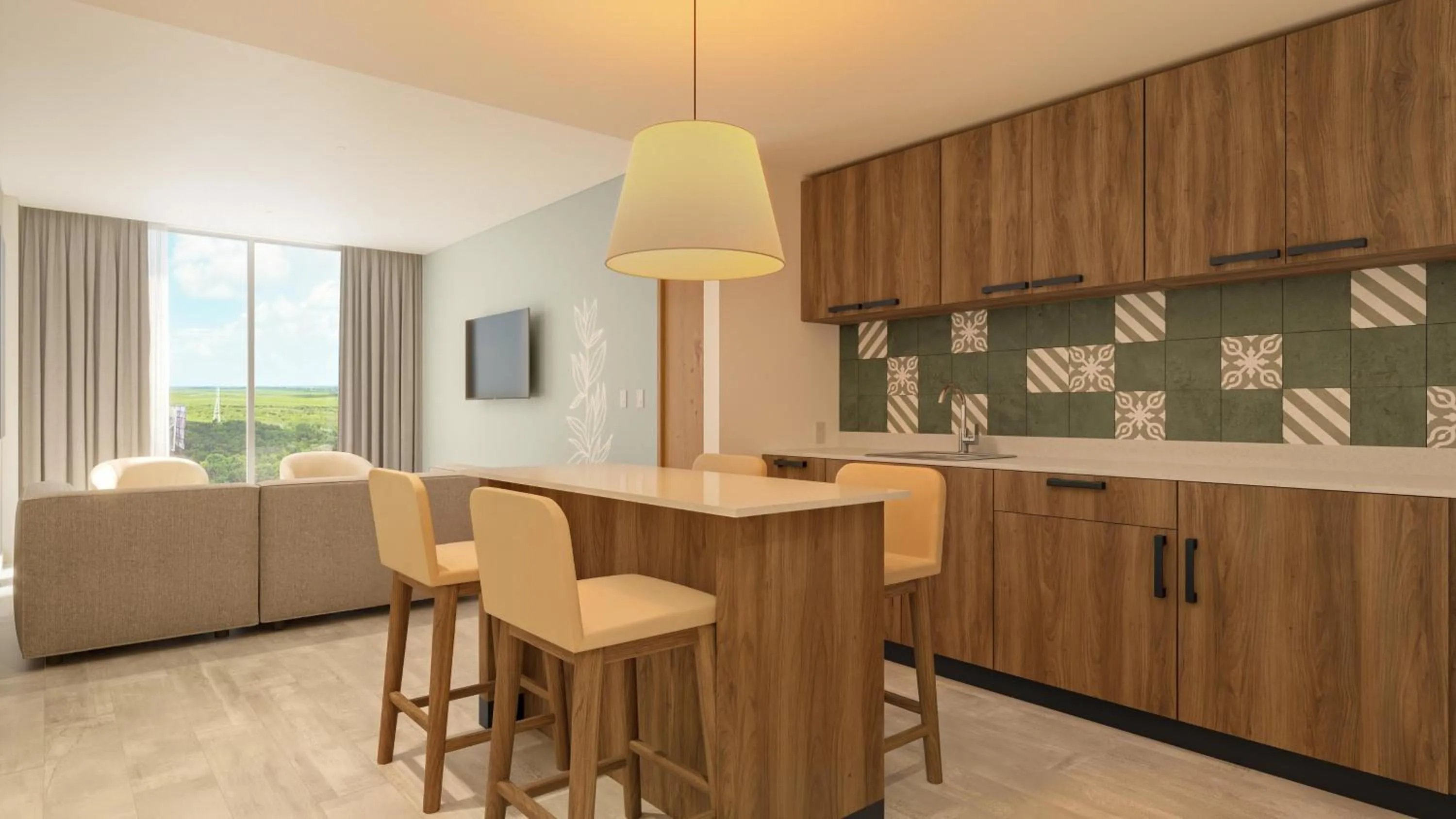 Photo of the whole room in Hyatt Place Cancun Airport