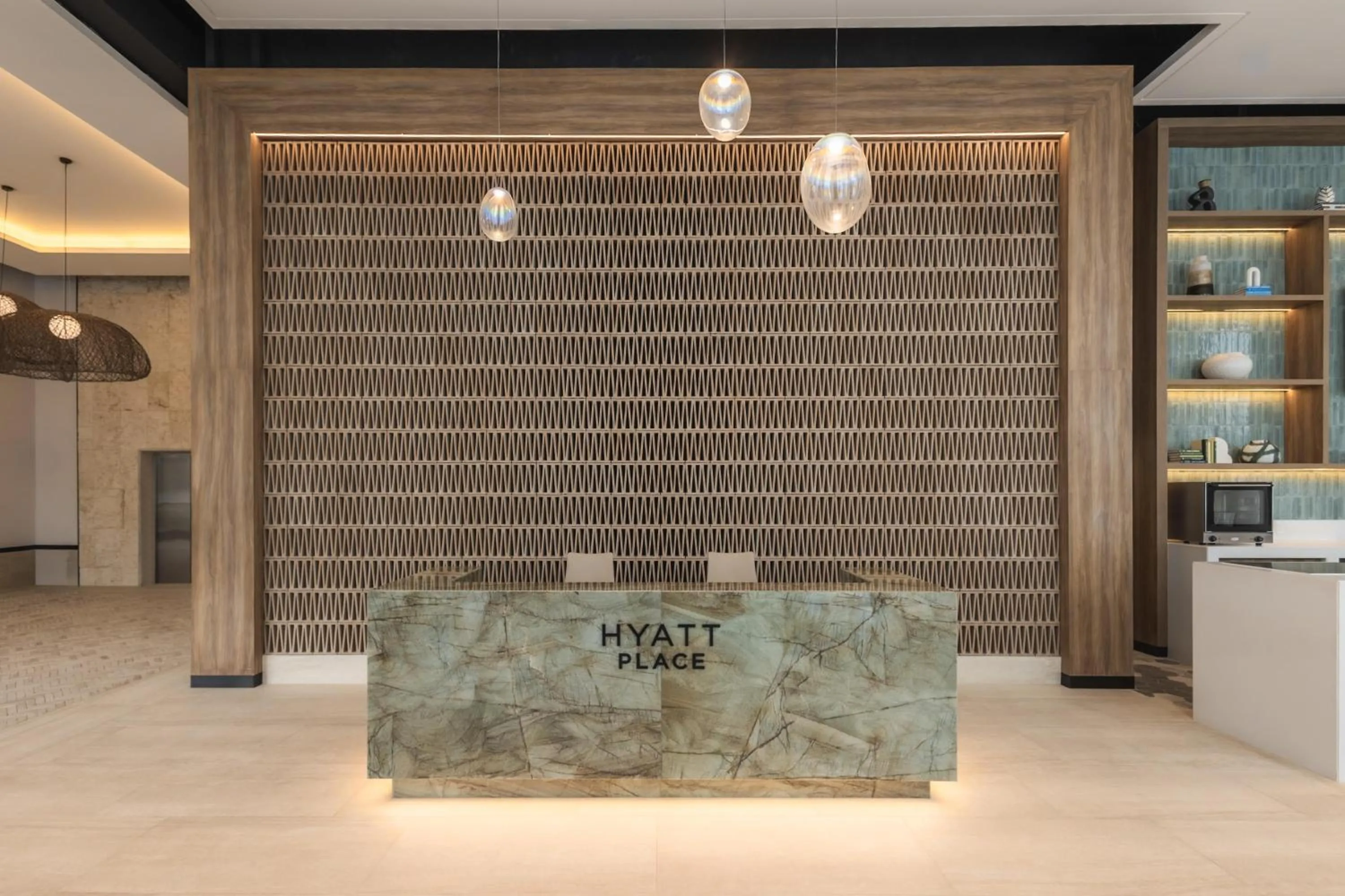 Lobby or reception in Hyatt Place Cancun Airport