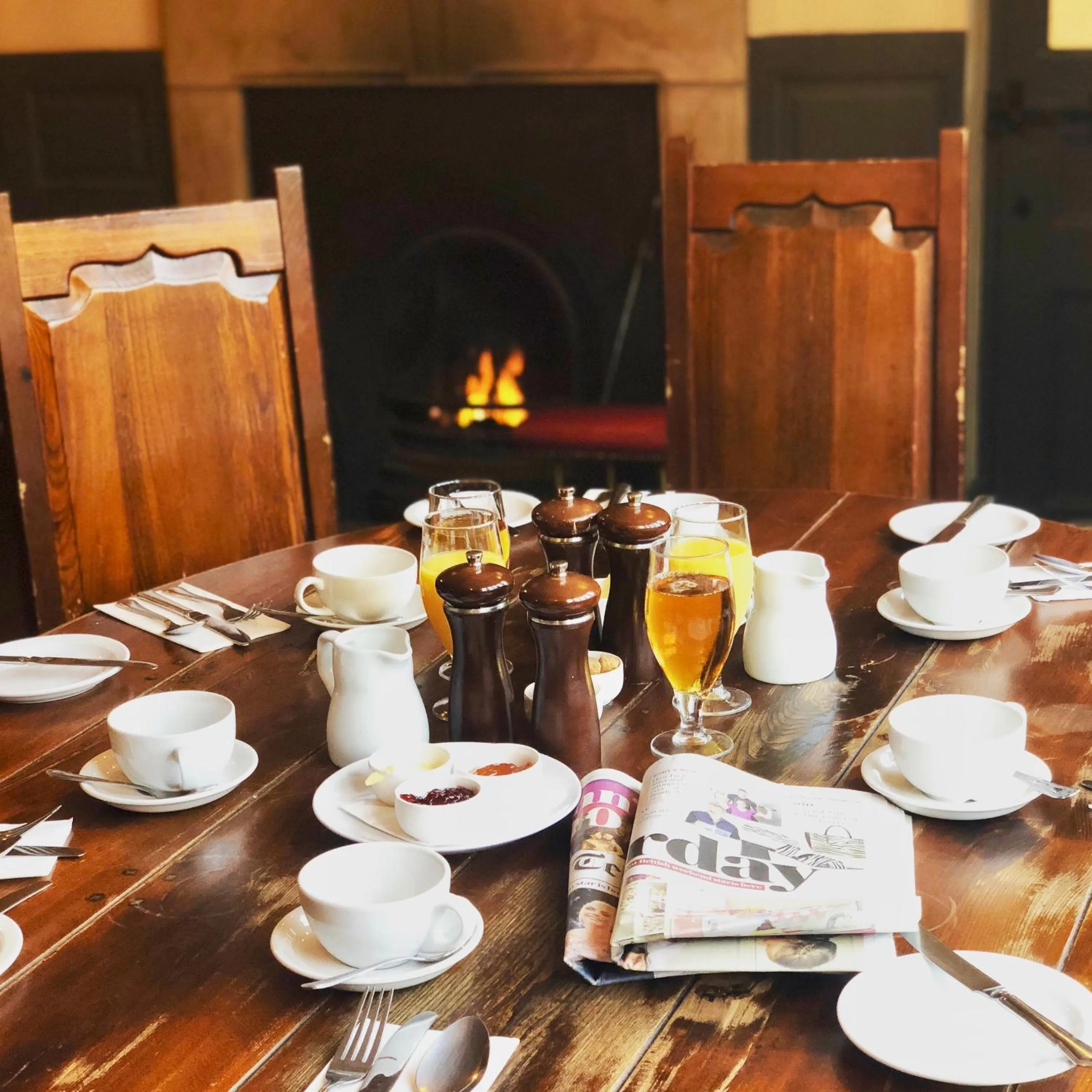 Dining area in The Wheatsheaf at Beetham
