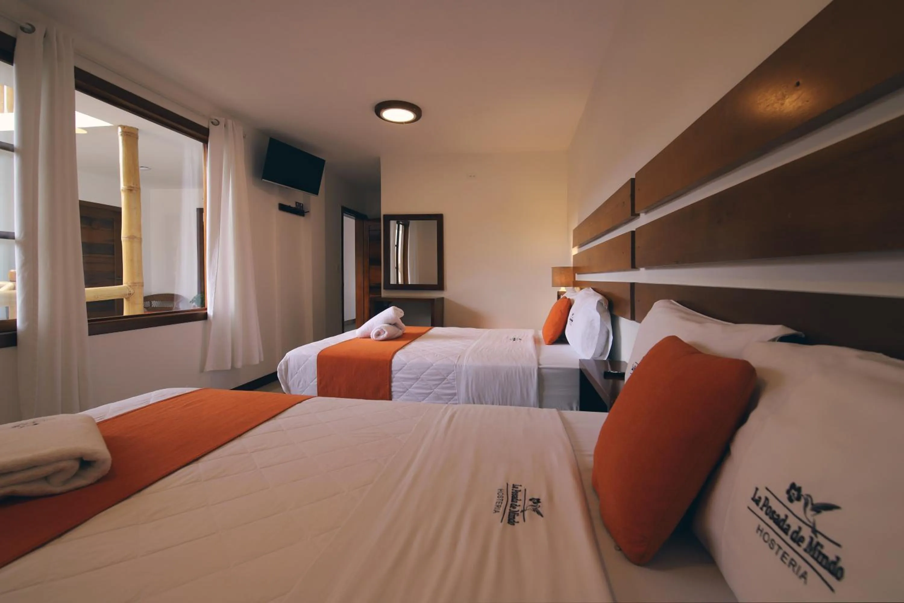 Bed in La Posada de Mindo