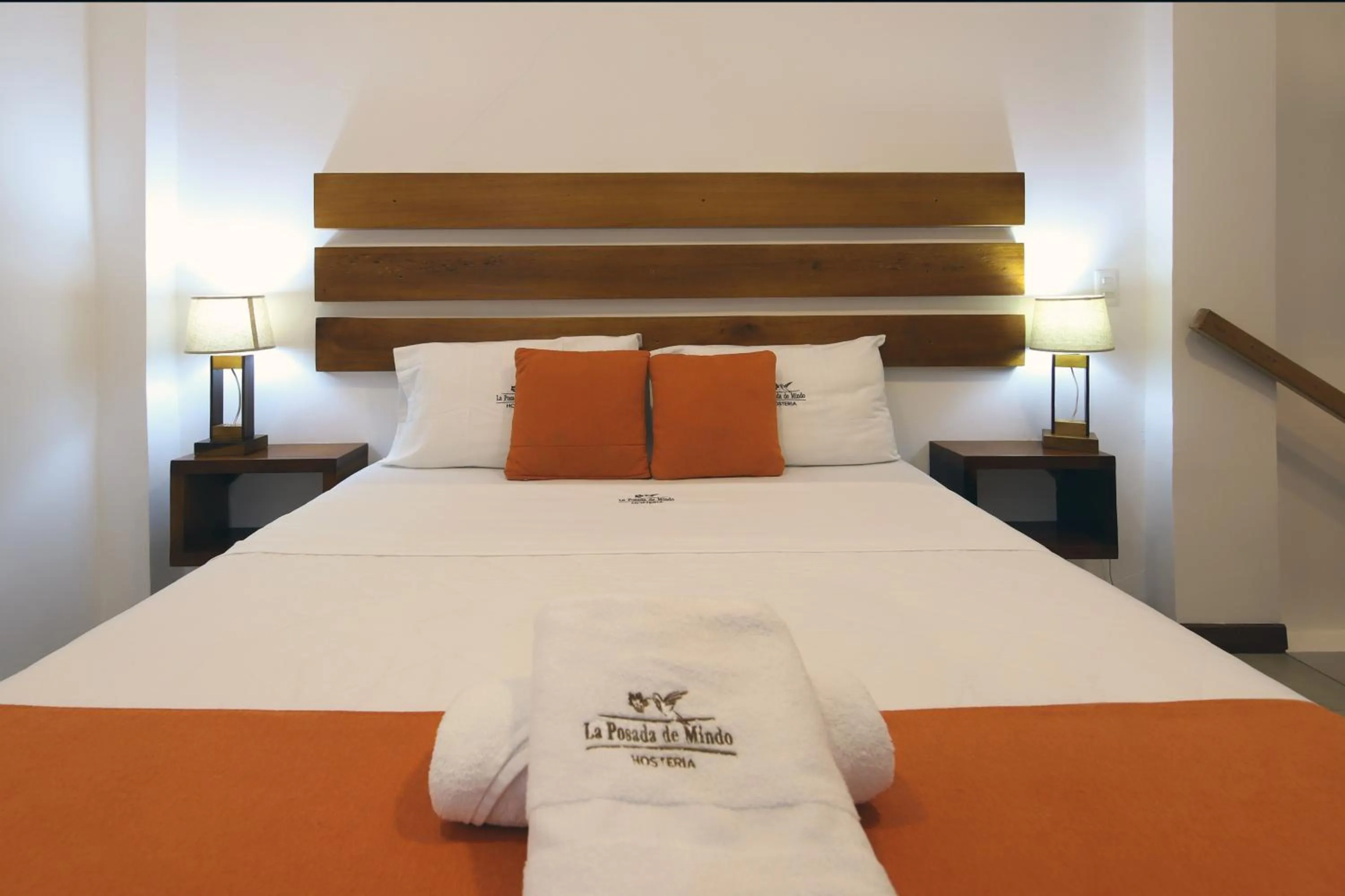 Bed in La Posada de Mindo