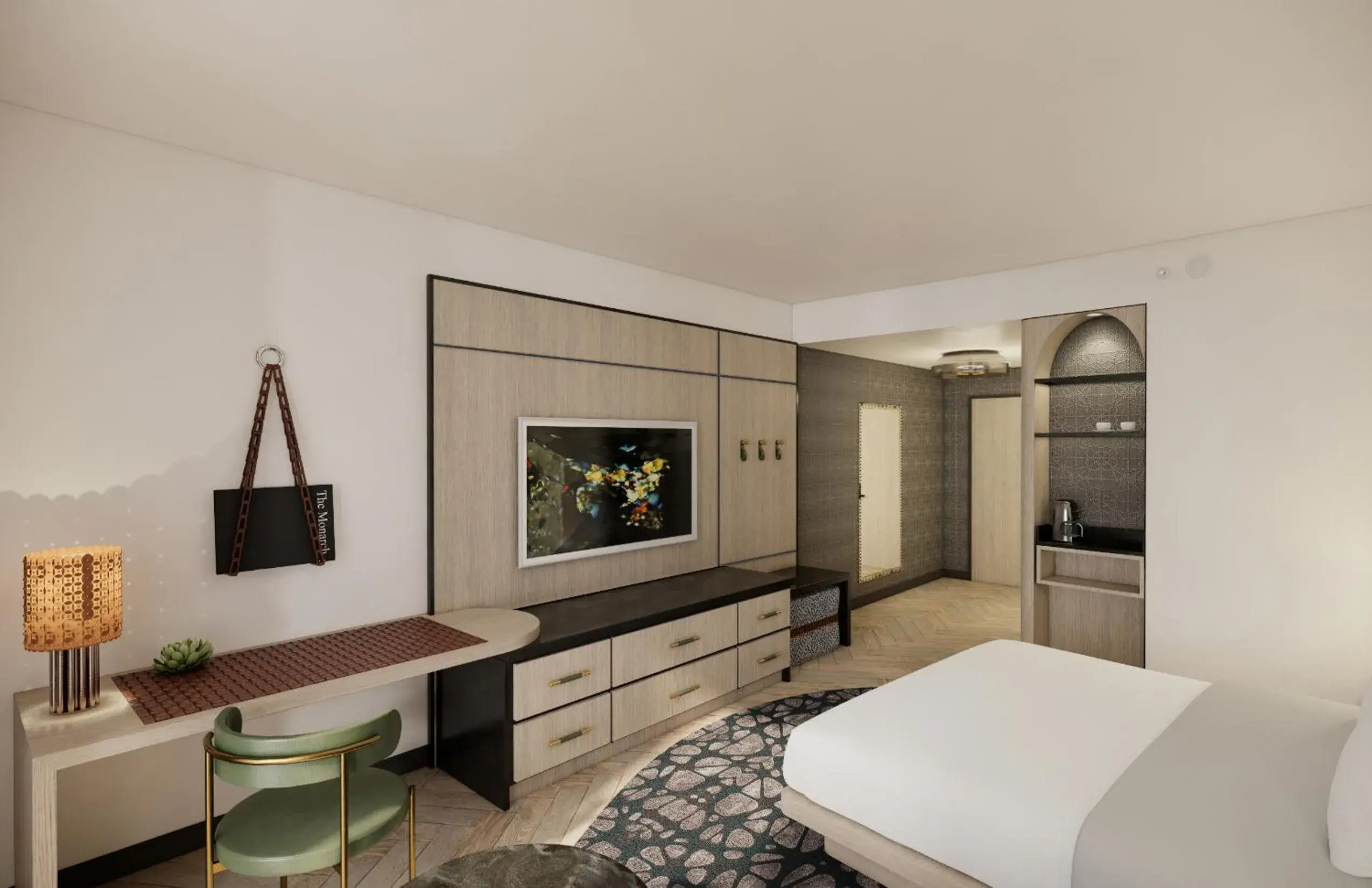 King Room with Balcony and Park View in The Monarch San Antonio, Curio Collection By Hilton King Room with Balcony and Park View in The Monarch San Antonio, Curio Collection By Hilton