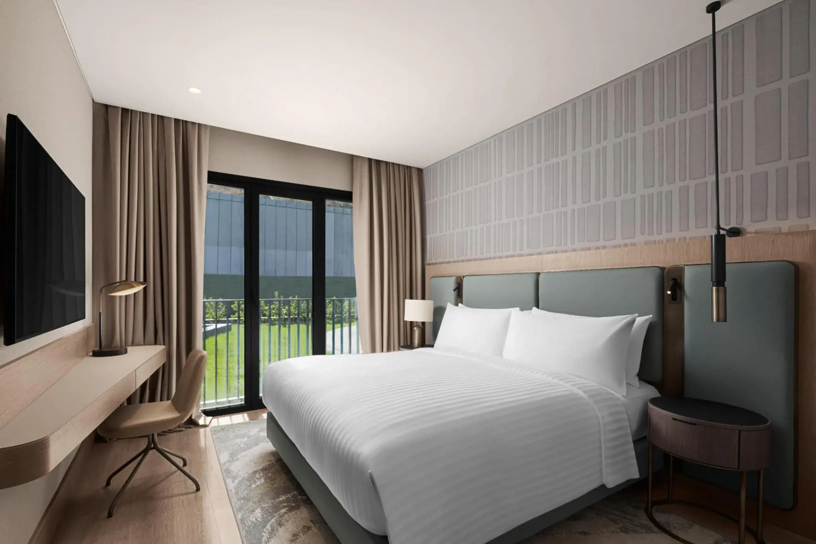 Two-Bedroom Apartment with One King Bed and One Double Bed in Marriott Executive Apartments Istanbul Tema World Two-Bedroom Apartment with One King Bed and One Double Bed in Marriott Executive Apartments Istanbul Tema World
