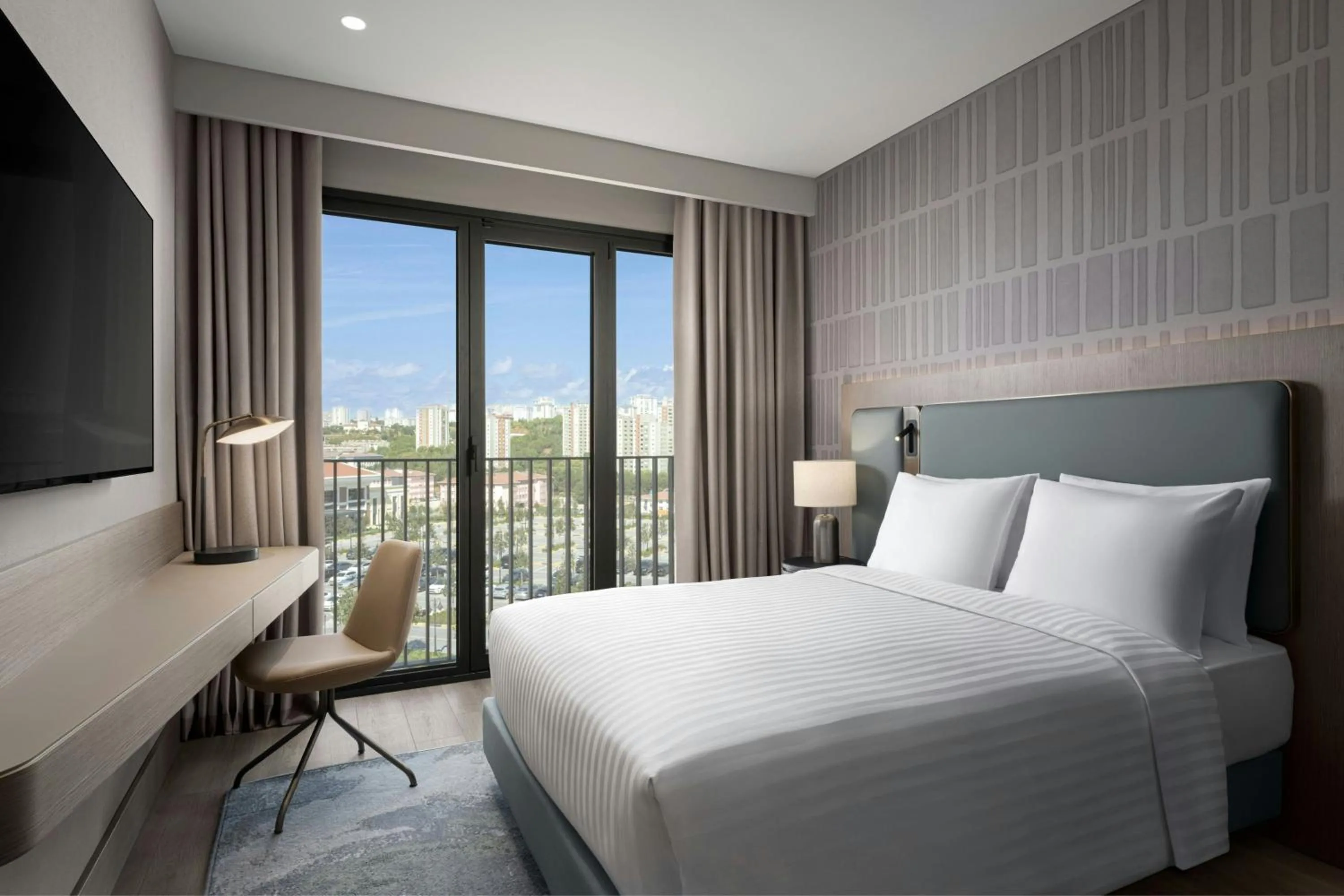 Bedroom, Bed in Marriott Executive Apartments Istanbul Tema World